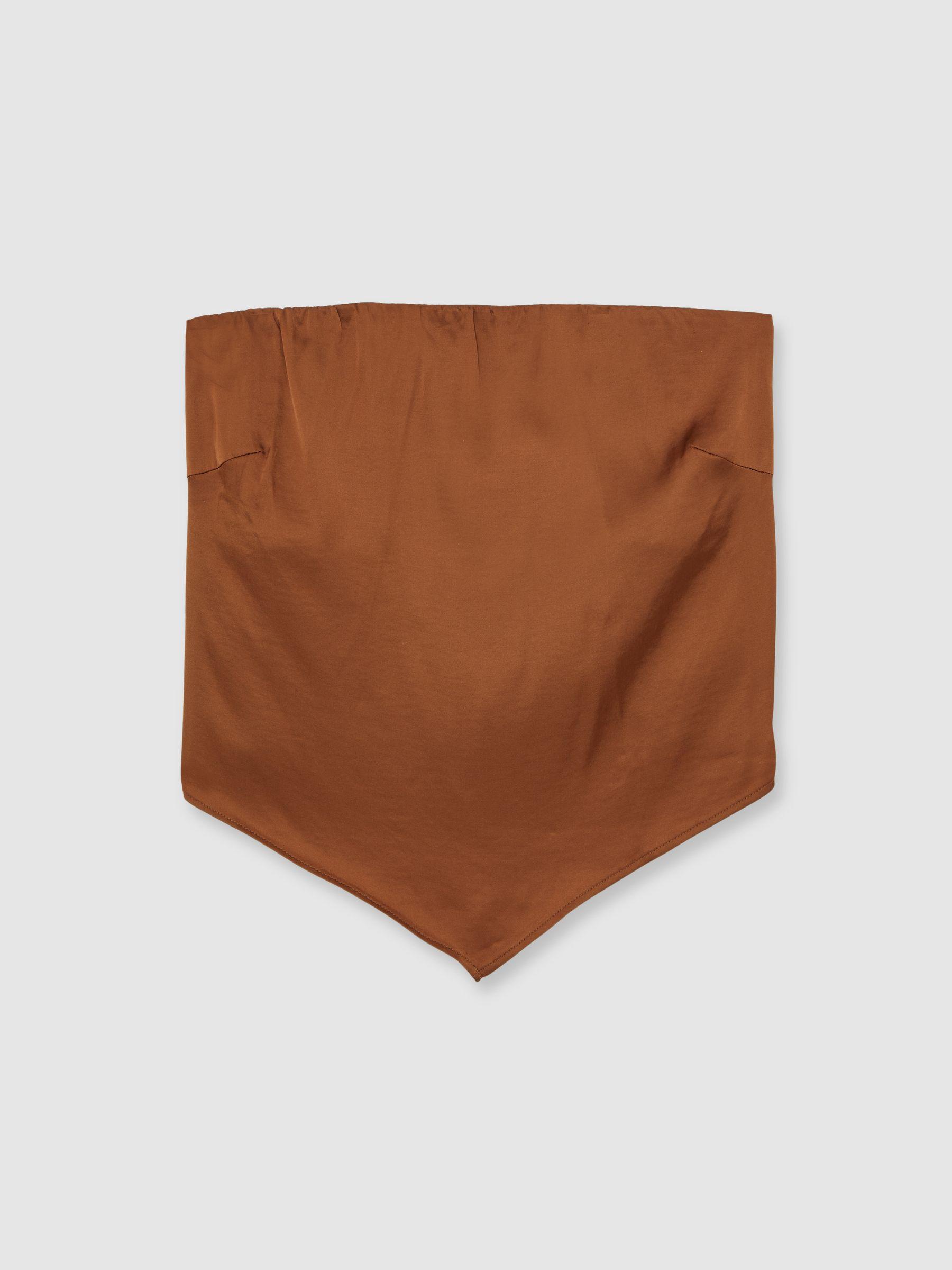 Good American Satin Handkerchief Top in Copper Product Image