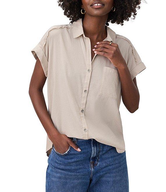 Splendid Paige Point Collar Short Sleeve Shirt Product Image