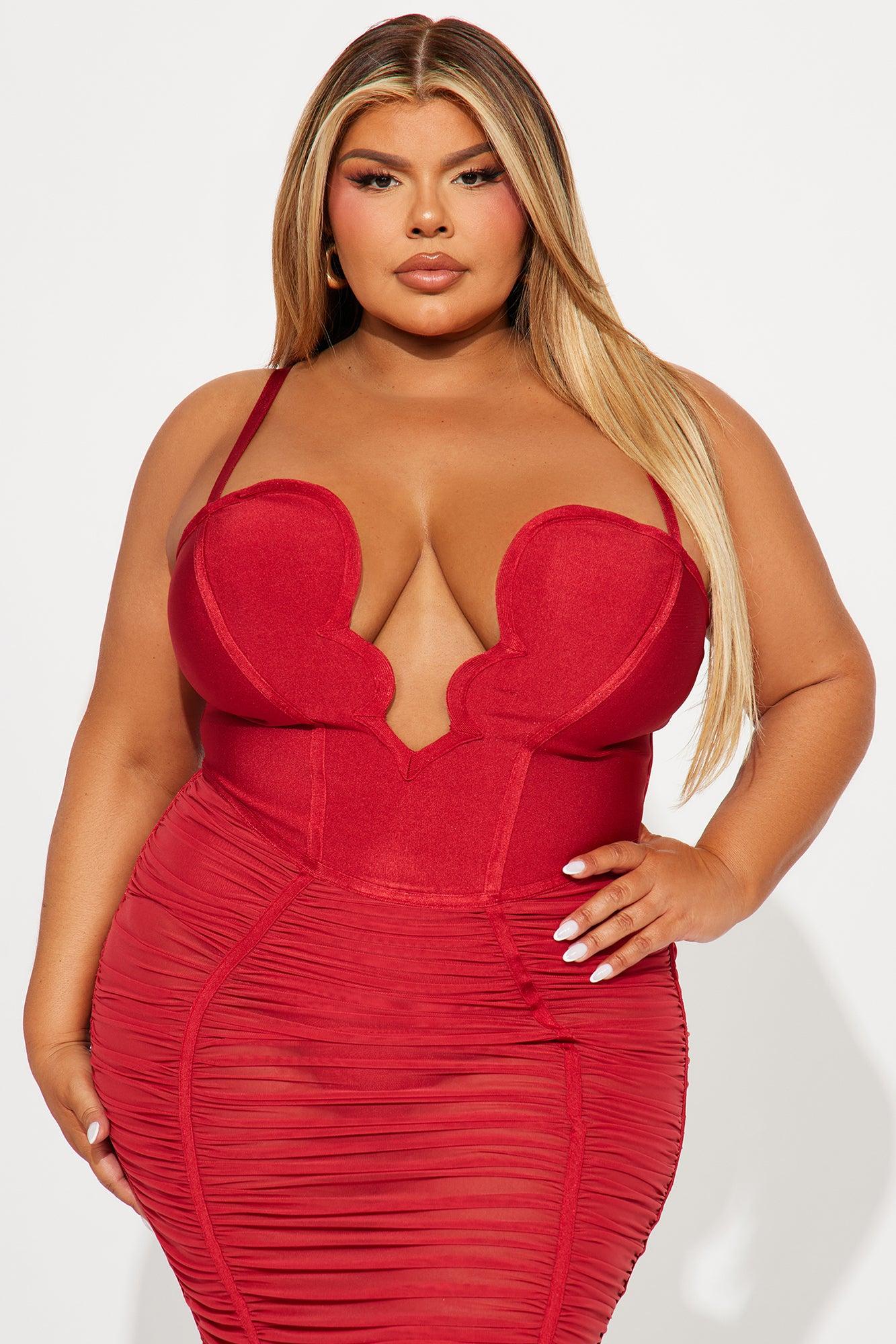 Analise Bandage Midi Dress - Red Product Image