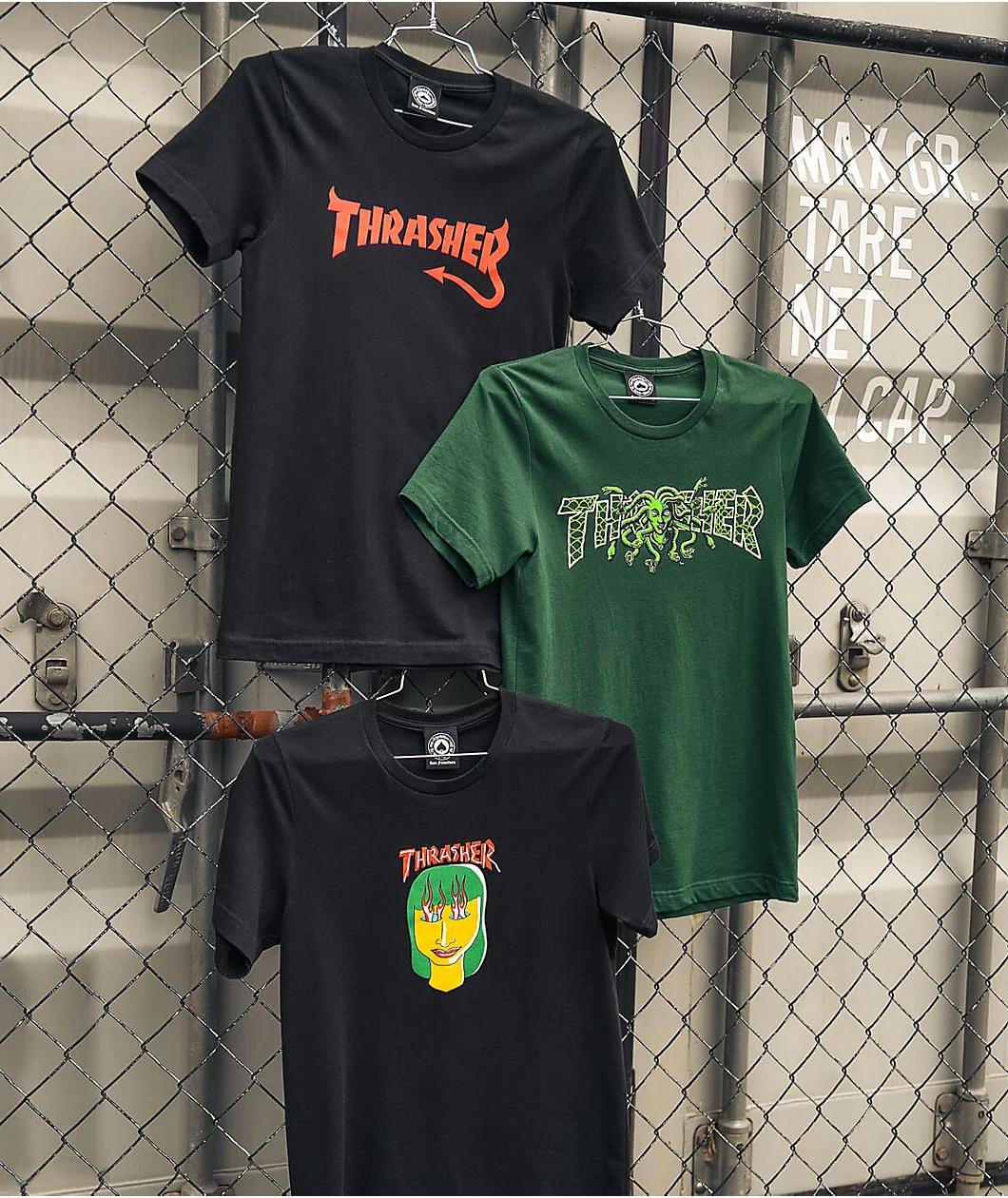 Thrasher Medusa Green T-Shirt Product Image