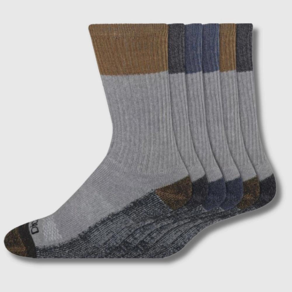 Dickies Men's 6pk Moisture Control Crew Socks - Gray 6-12 Product Image