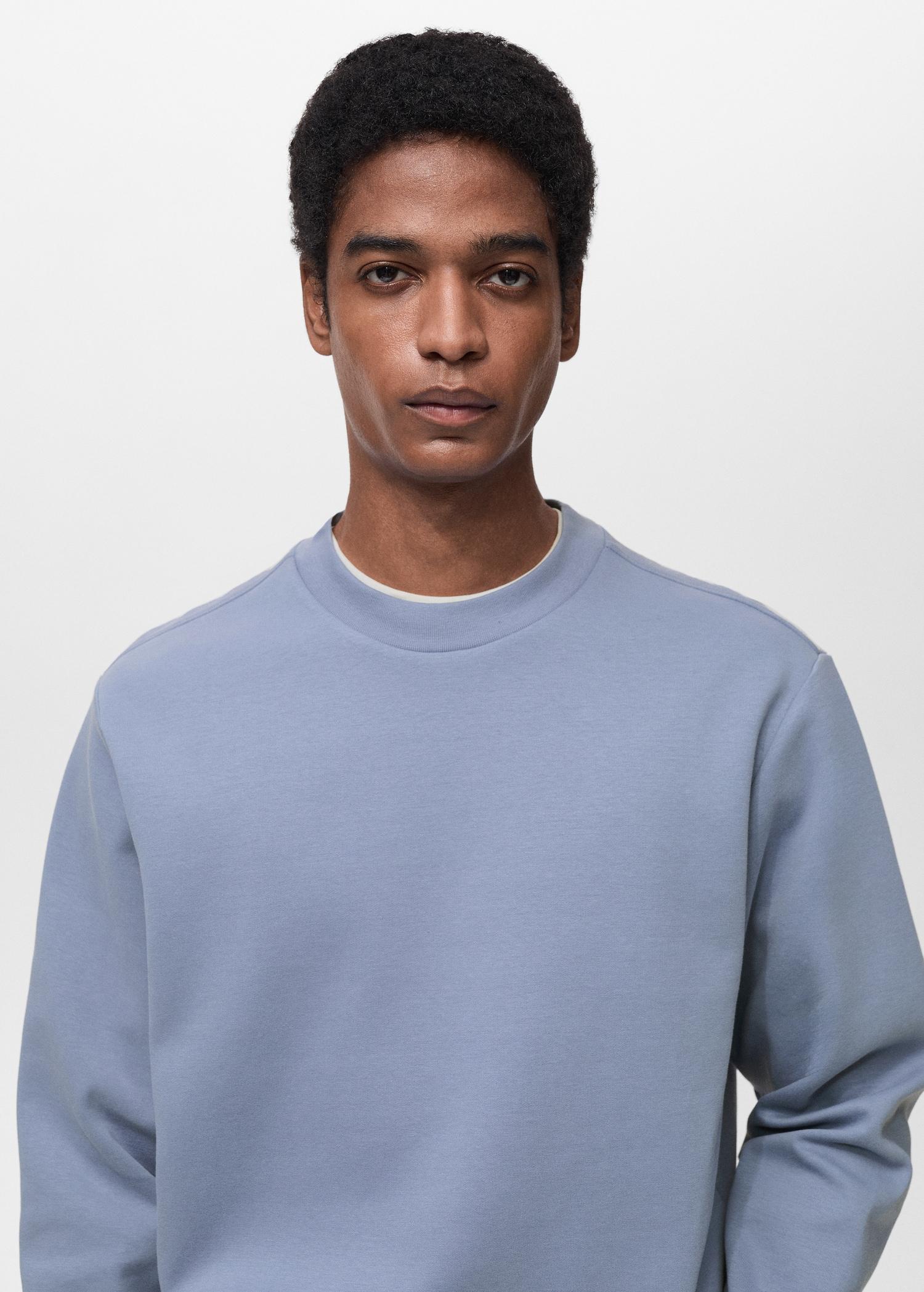 Regular-fit cotton sweatshirt - Men | MANGO USA Product Image