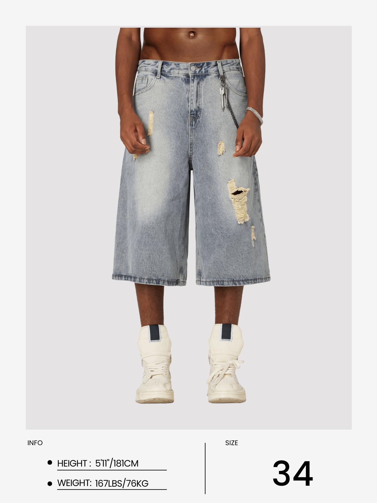 Aelfric Eden Distressed Baggy Longline Jorts Product Image