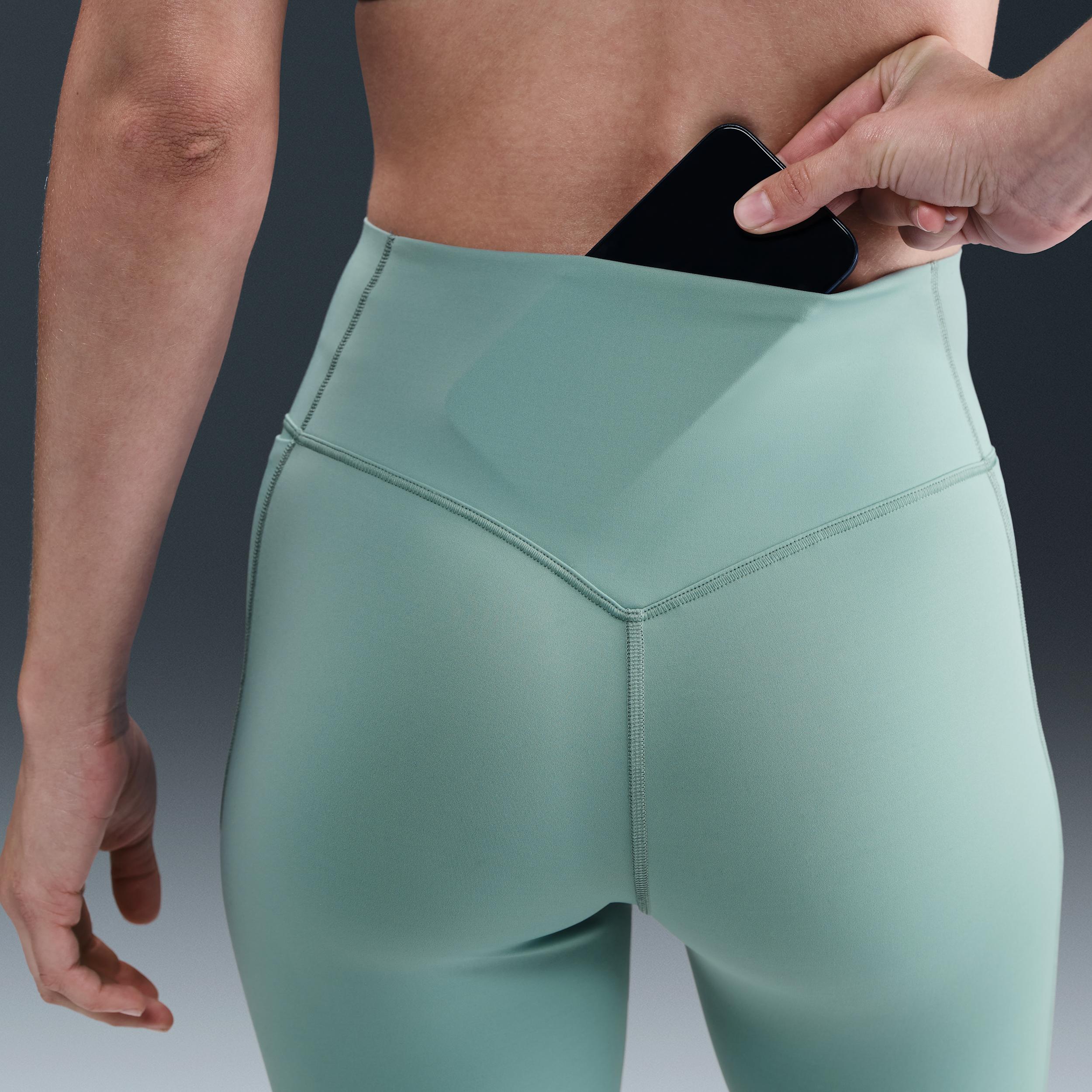 Nike Womens Universa High-Waisted 7/8 Leggings with No Front Seam | HQ6813-017 Product Image