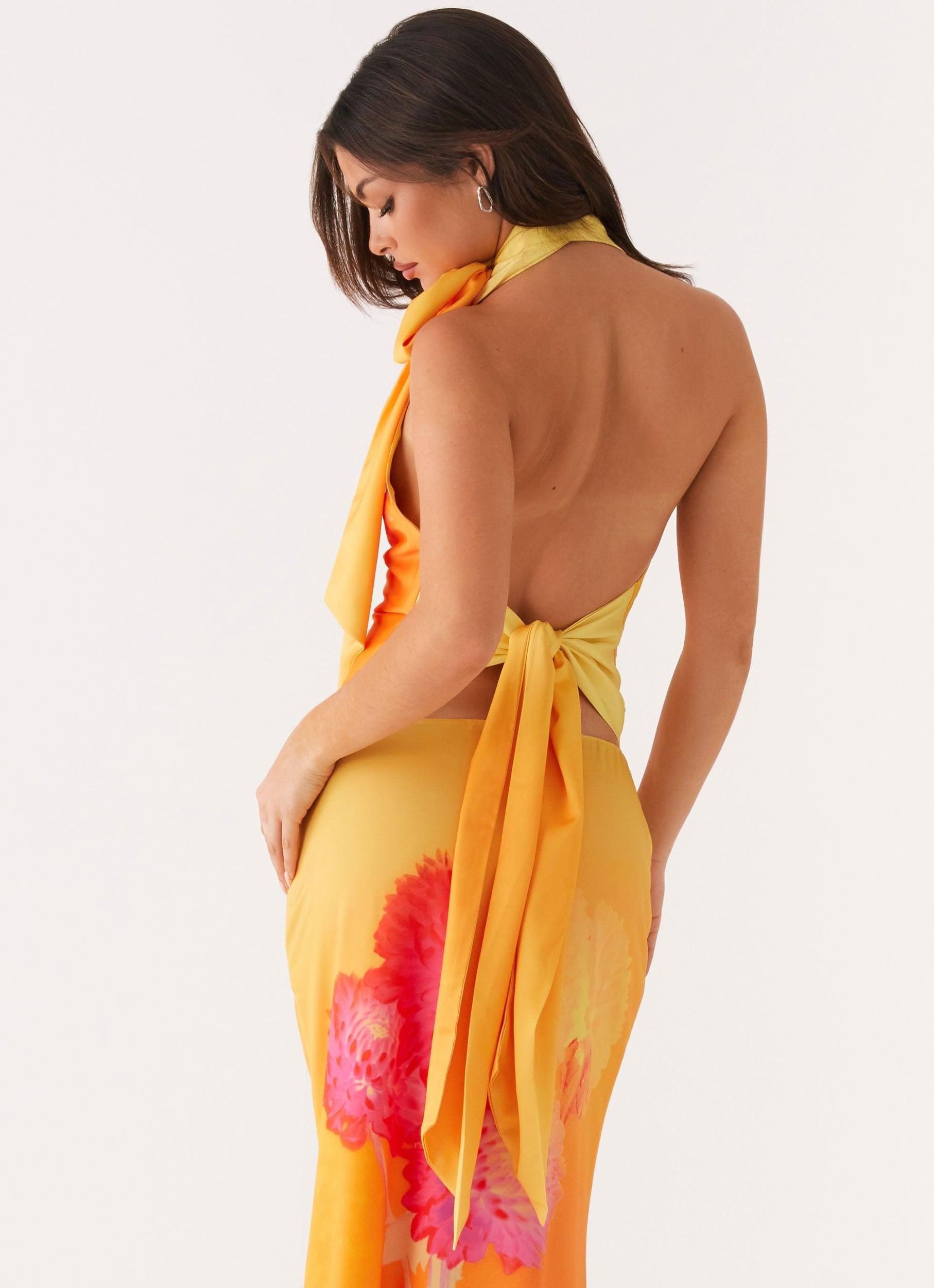 Nala Top - Orange Floral Product Image