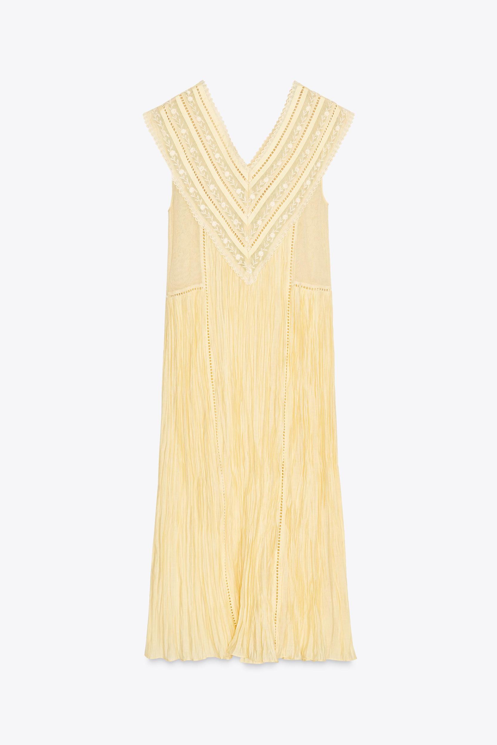 ZW COLLECTION EMBROIDERED PLEATED DRESS Product Image