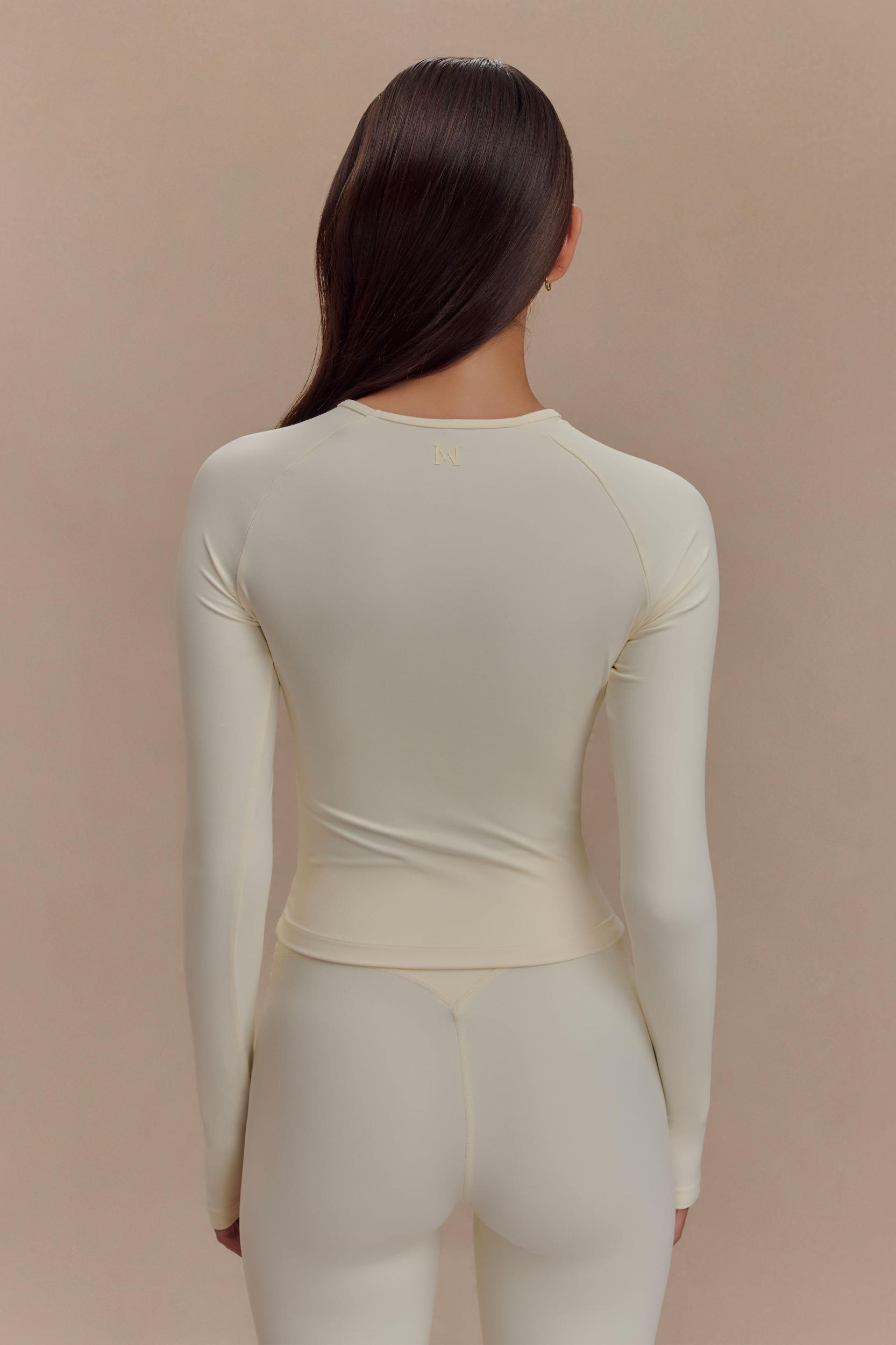 Eliana Long Sleeve Active Top - Ivory Product Image