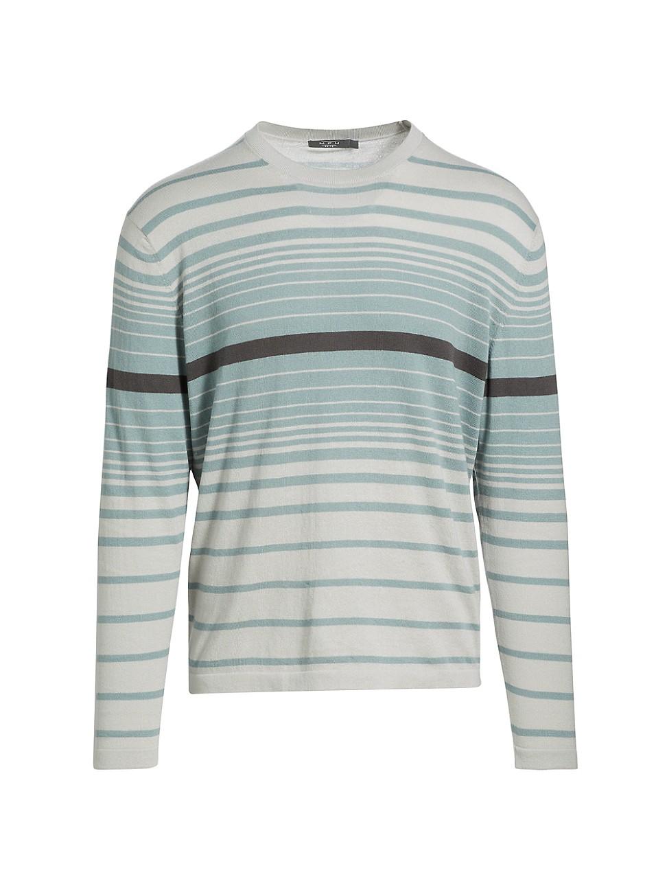 Mens Striped Crewneck Sweater Product Image
