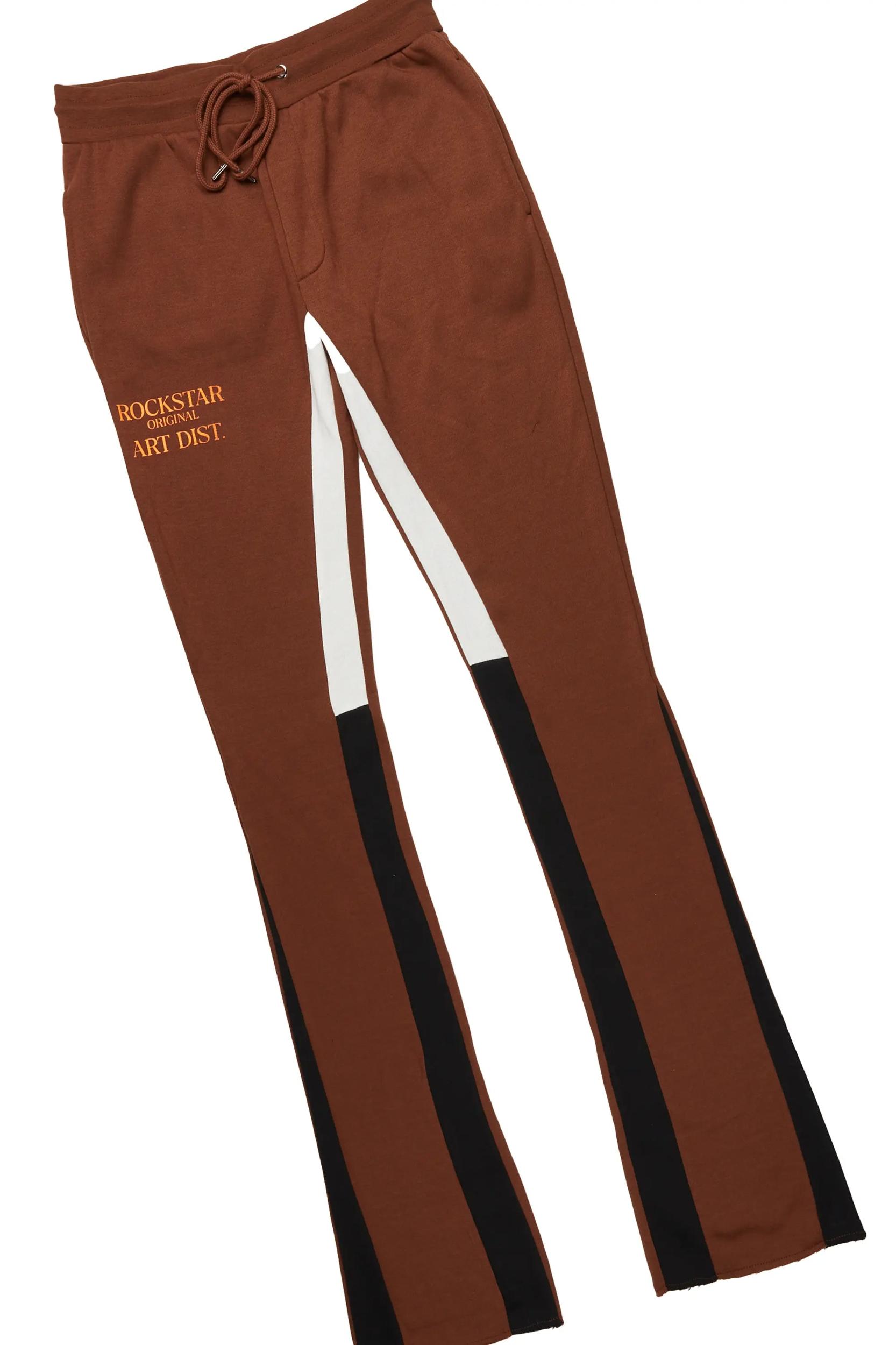 Briggs Brown Hoodie/Stacked Flare Track Set Male Product Image