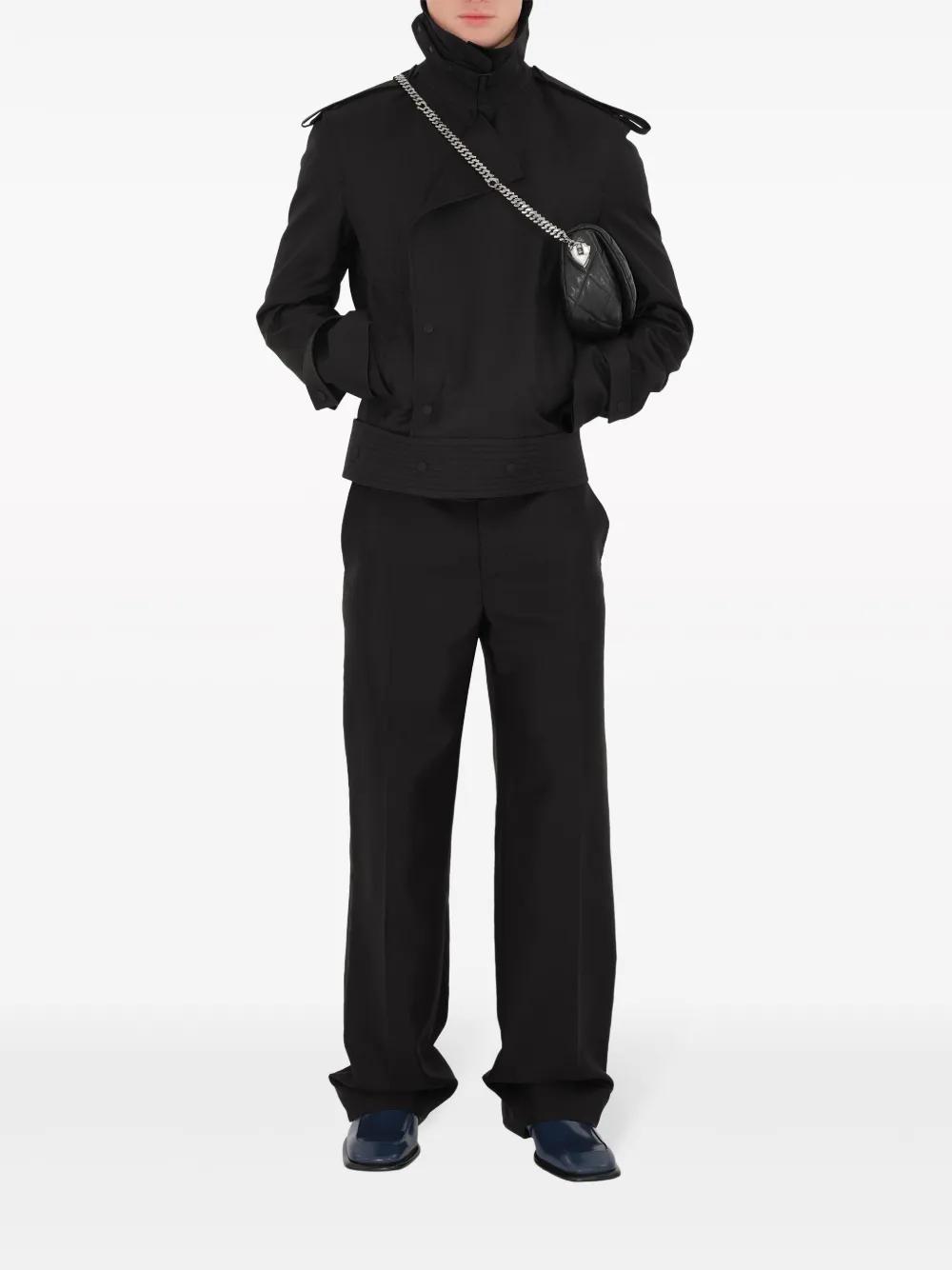 double-breasted trench-style jacket Product Image