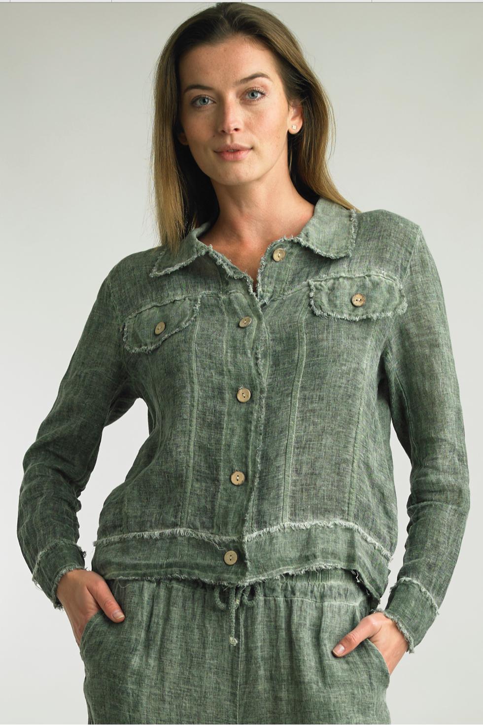 Linen Jean Jacket Product Image