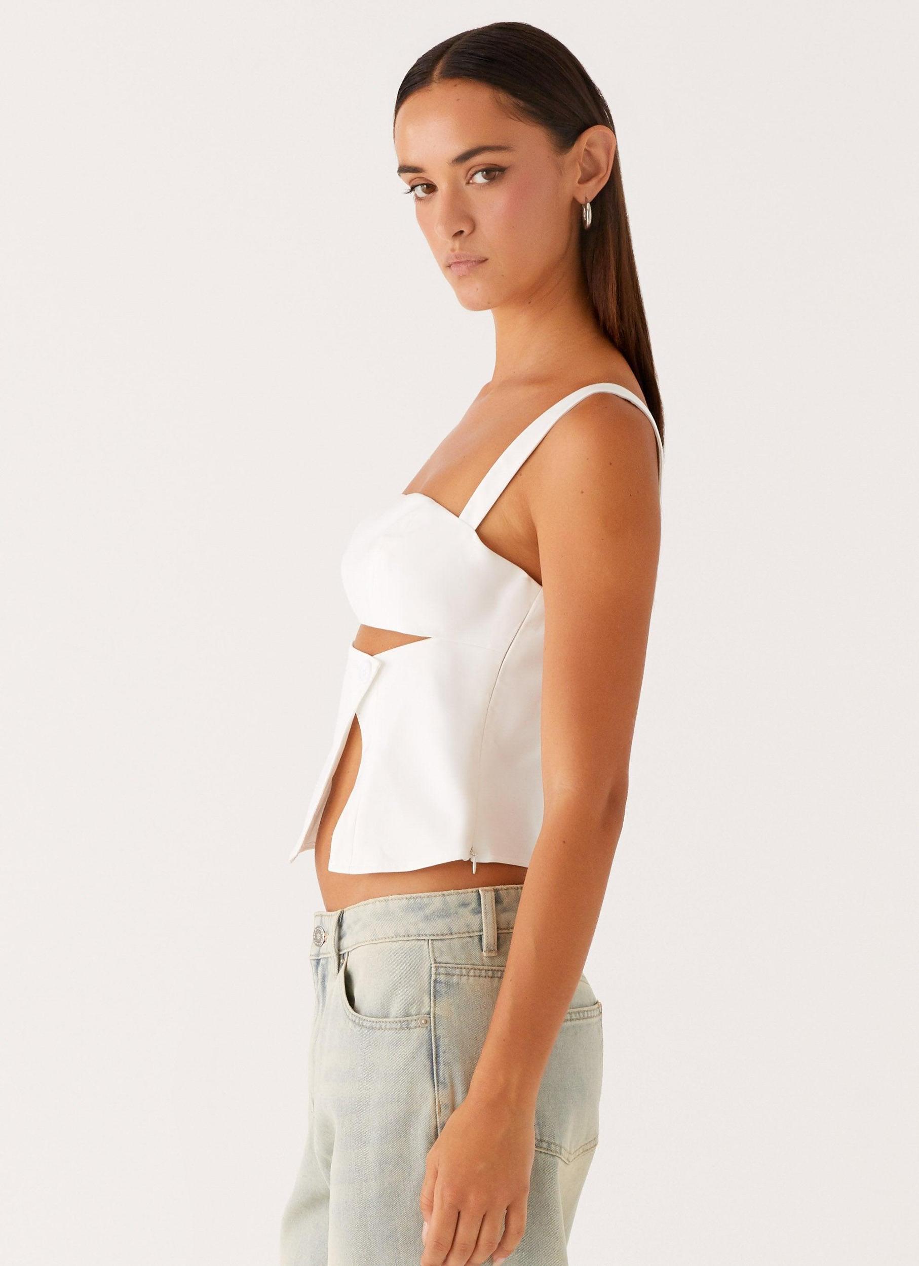 Pia Cut Out Top - White Product Image