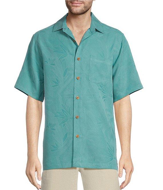 Caribbean Bird of Paradise Textured Short Sleeve Woven Shirt Product Image