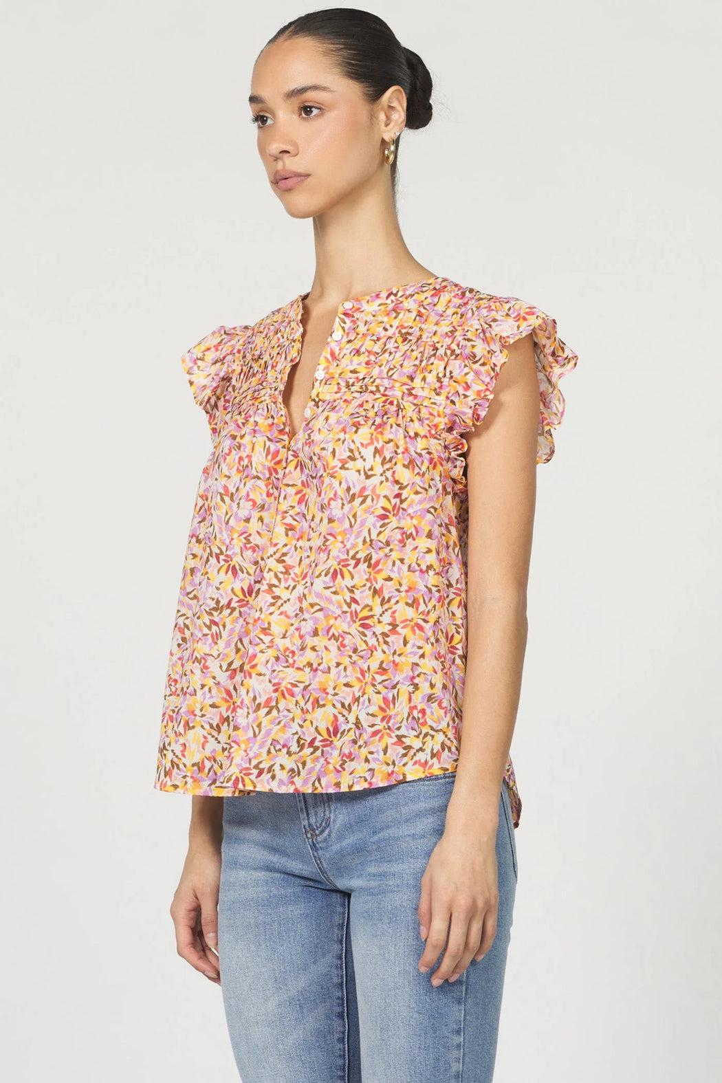 Rose Button Up Top Product Image