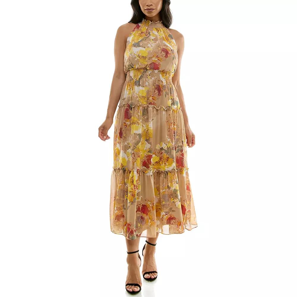 Women's Nina Leonard Maxi Tiered Dress,  Product Image