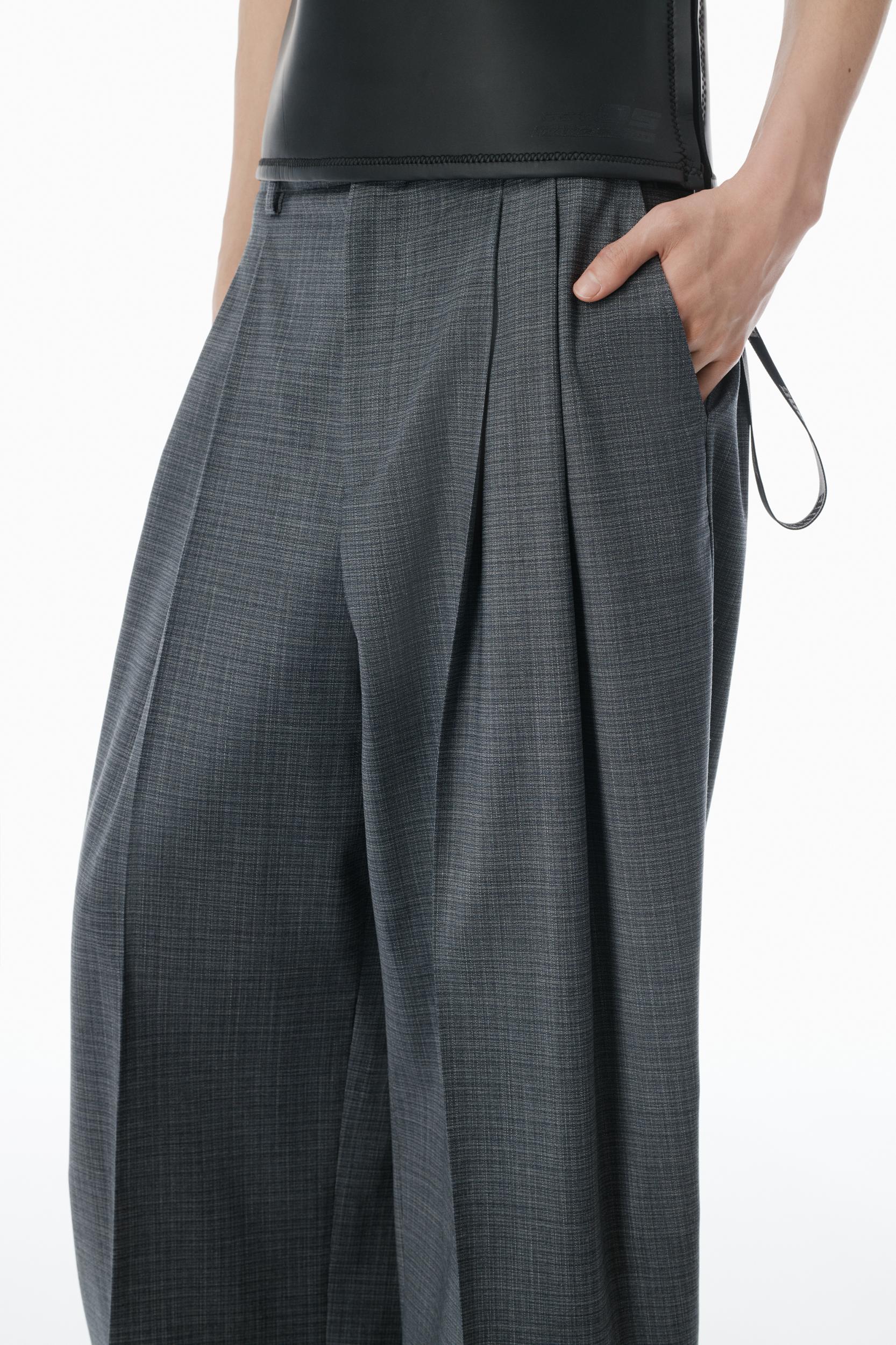 Dark Grey Wool-blend Pants  Product Image