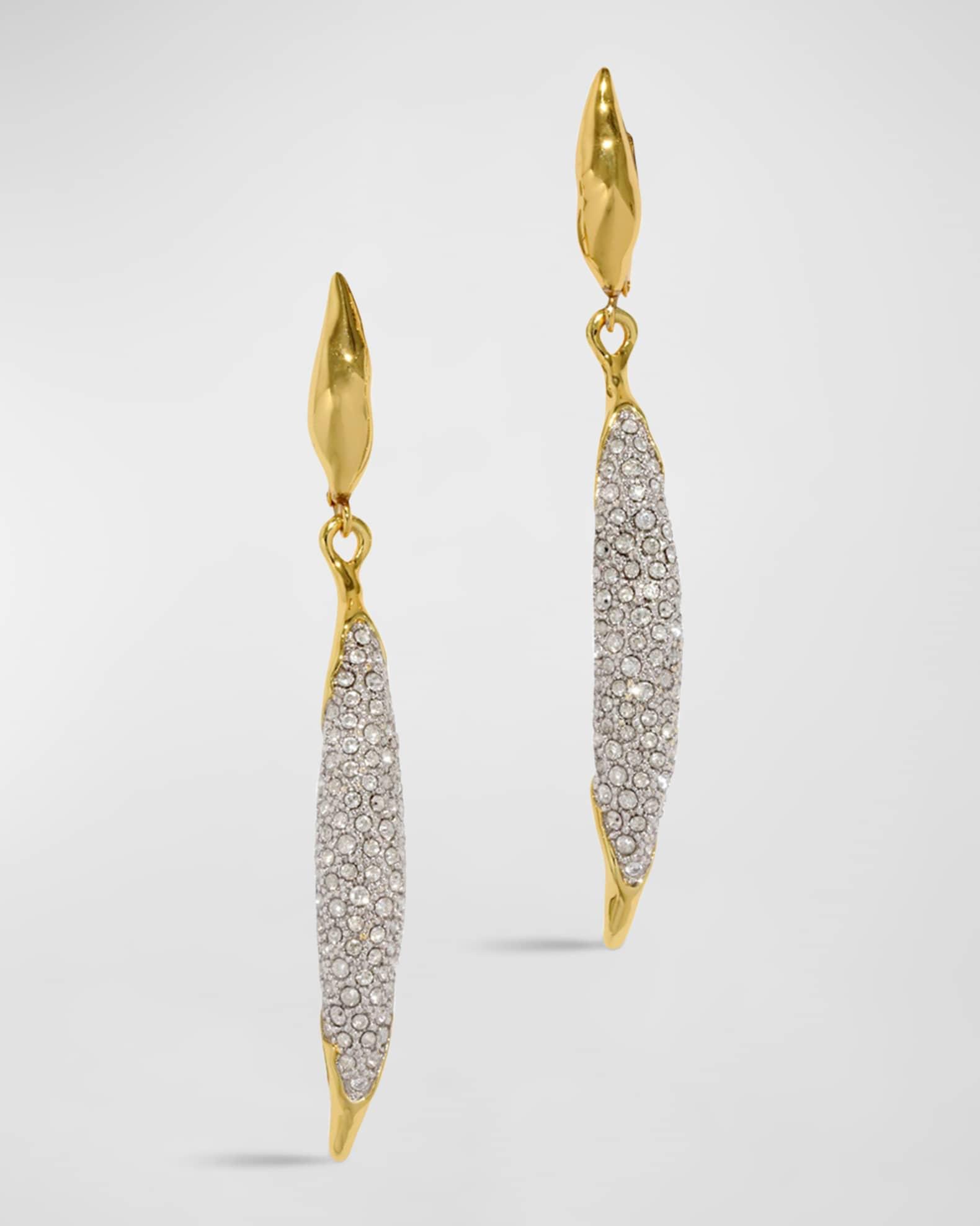 Solanales Crystal Sliver Leverback Earrings Product Image