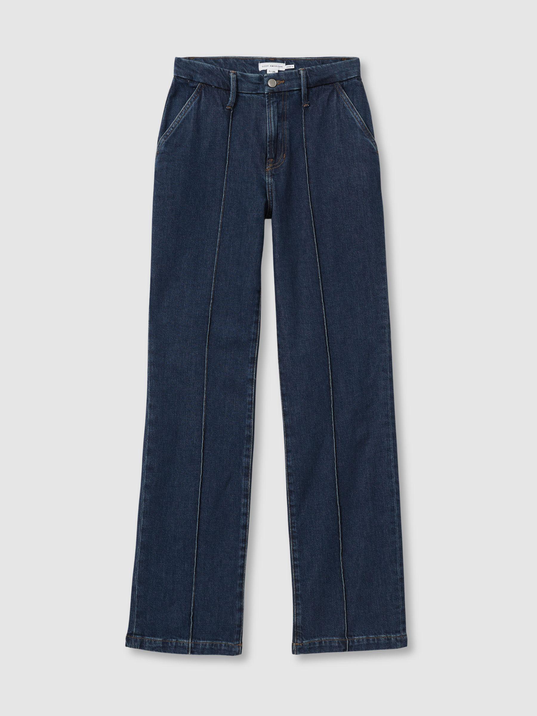Good American Straight-Leg Trouser Jeans in Indigo Blue Product Image