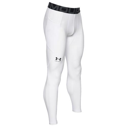 Under Armour Mens Under Armour HG Armour 2.0 Compression Tights - Mens White/Black Product Image