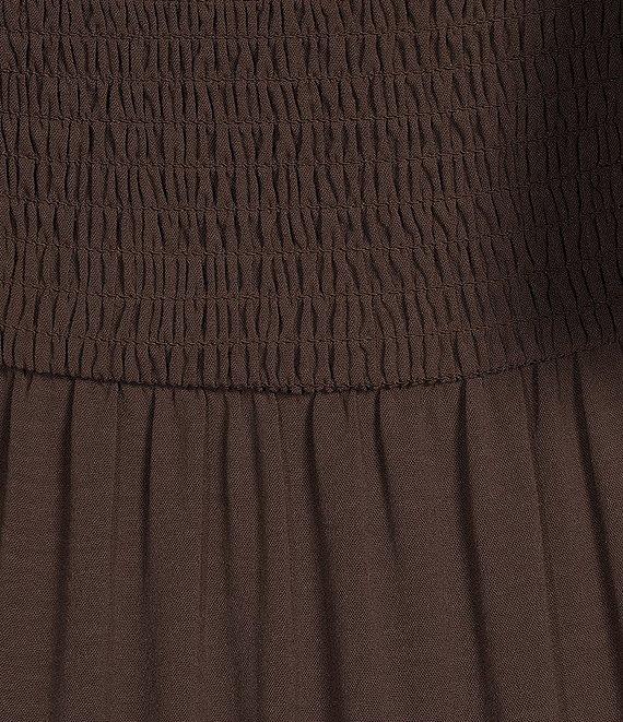 GB Tie Neck Short Sleeve Tiered Maxi Dress Product Image