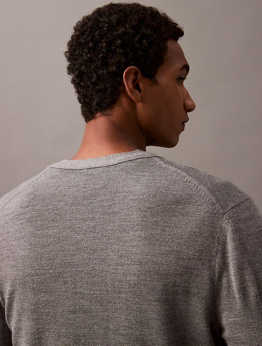 Extra Fine Merino Wool Blend Cardigan Sweater Product Image