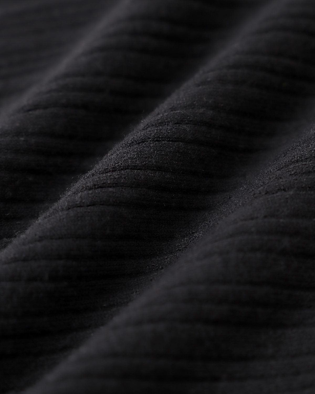 Black Round Neck Ribbed Mini Dress Product Image