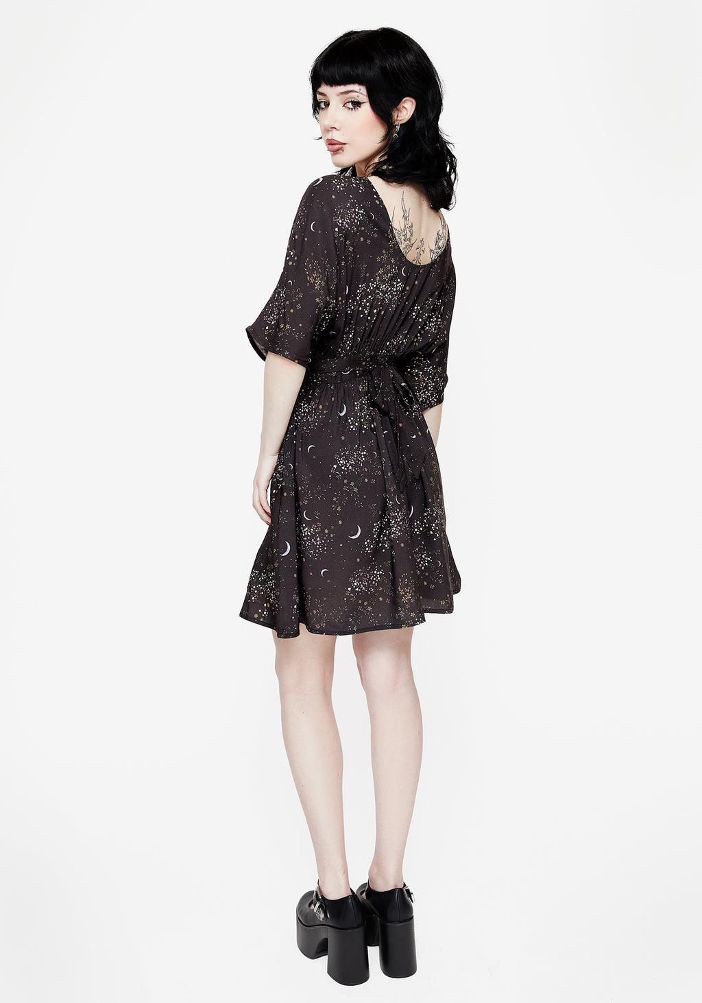 Peaseblossom Celestial Tie Back Mini Dress Product Image