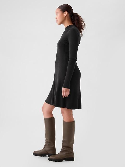 Mockneck Rib Mini Sweater Dress Product Image