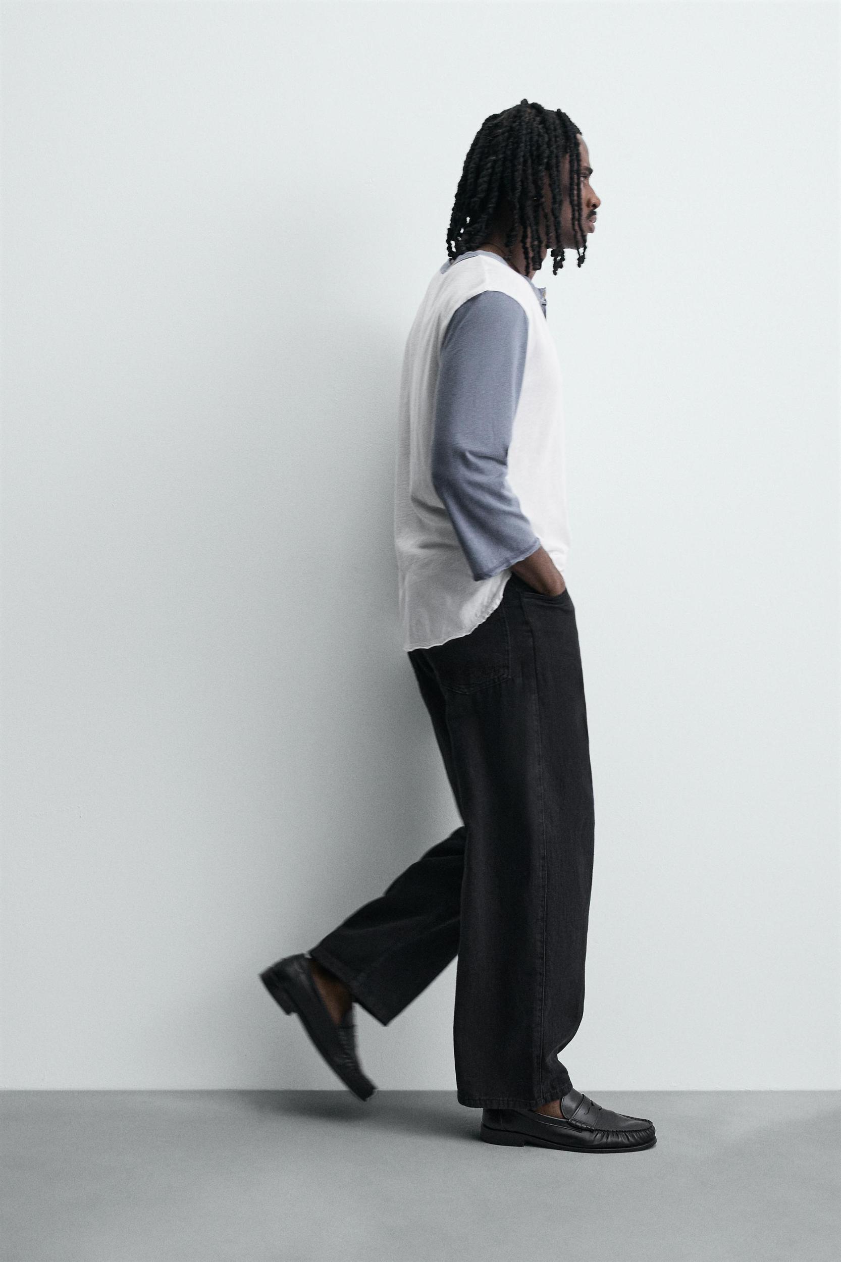 LIGHTWEIGHT LOOSE WIDE FIT JEANS Product Image