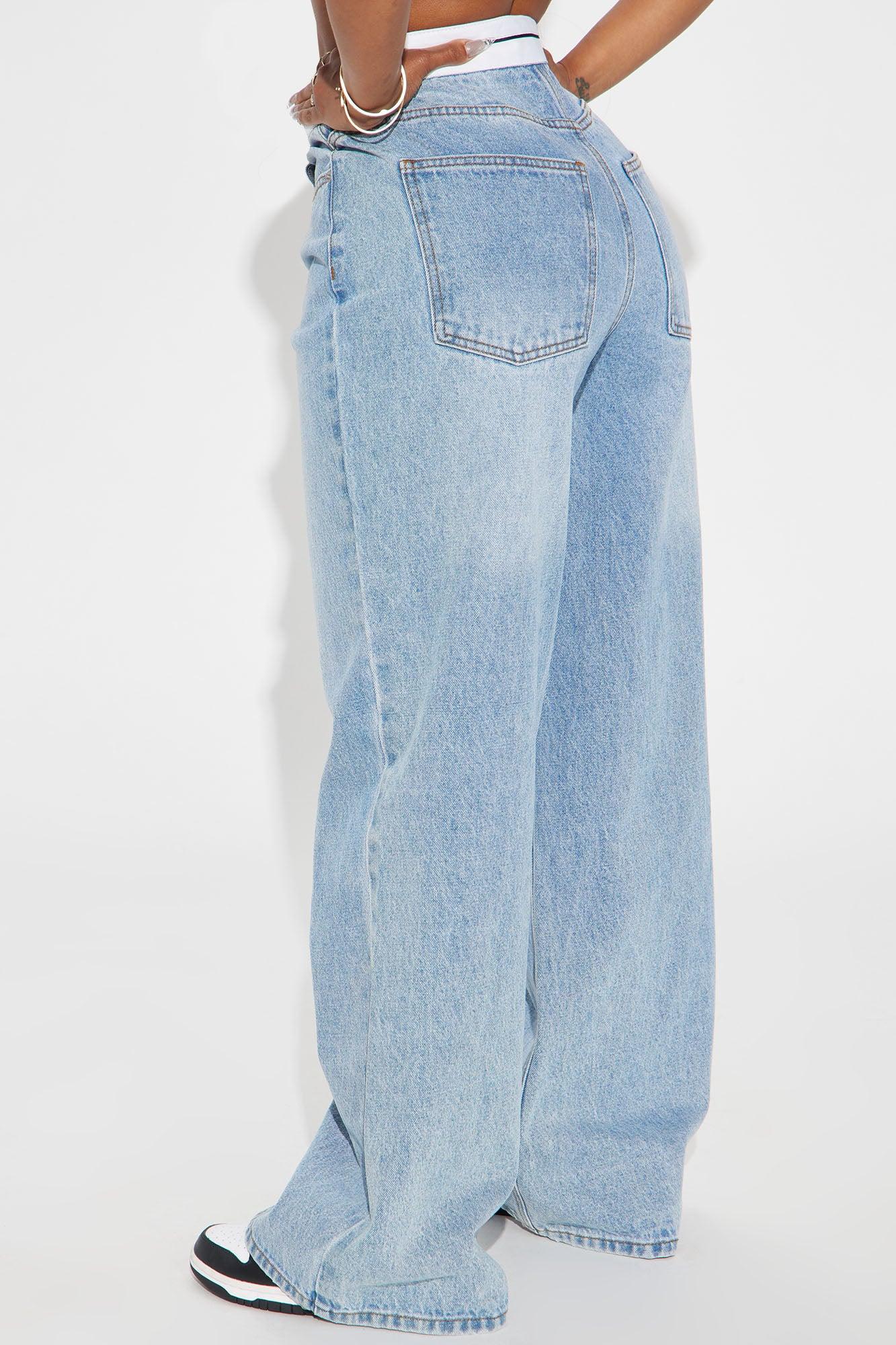 Getting Back To Business Trouser Jeans - Light Wash Product Image
