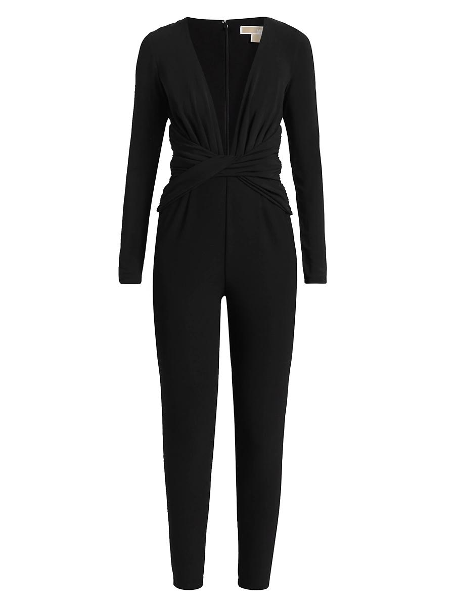 Womens Twist Stretch-Jersey V-Neck Jumpsuit Product Image