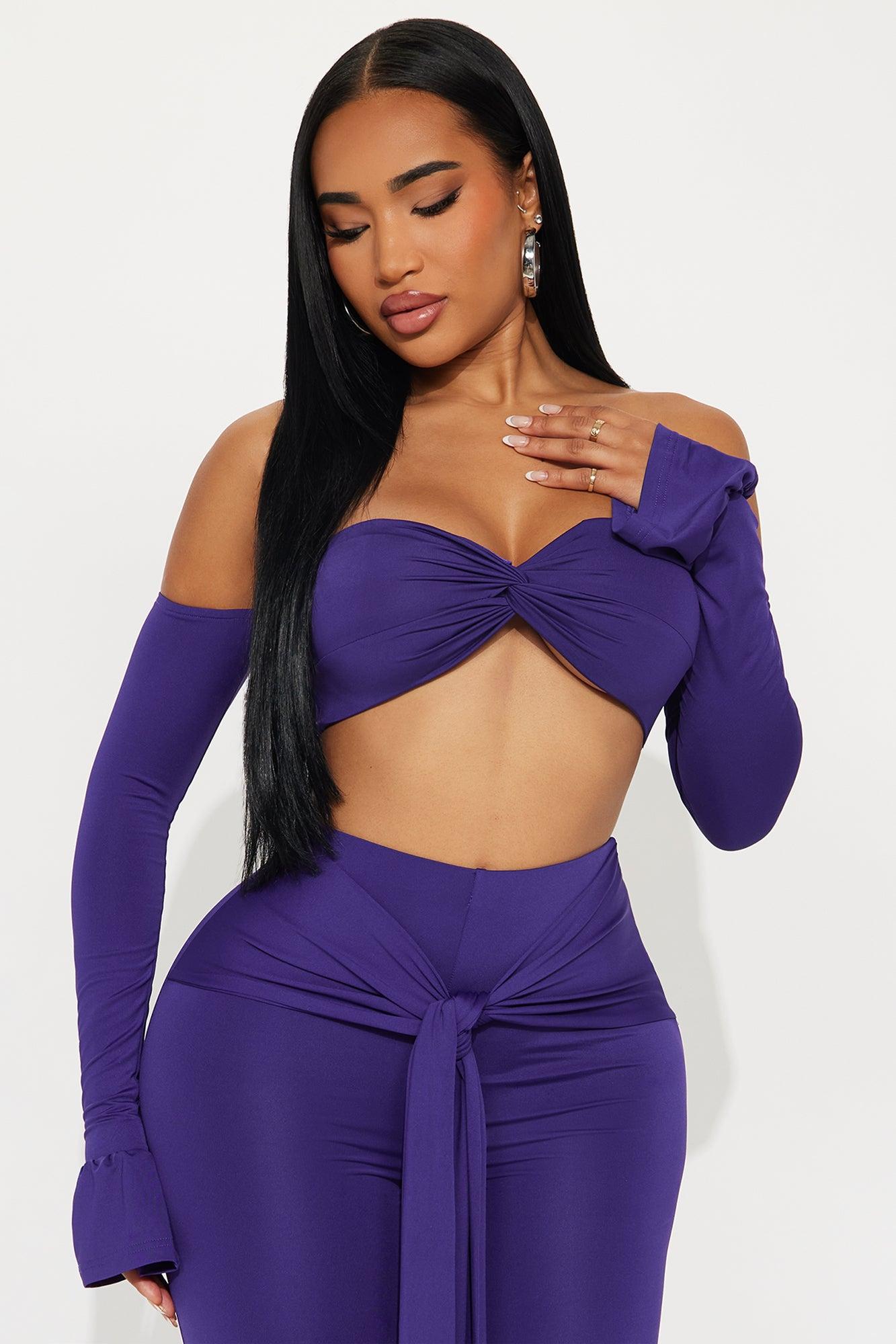 Khloe Flare Leg Jumpsuit - Plum Female Product Image