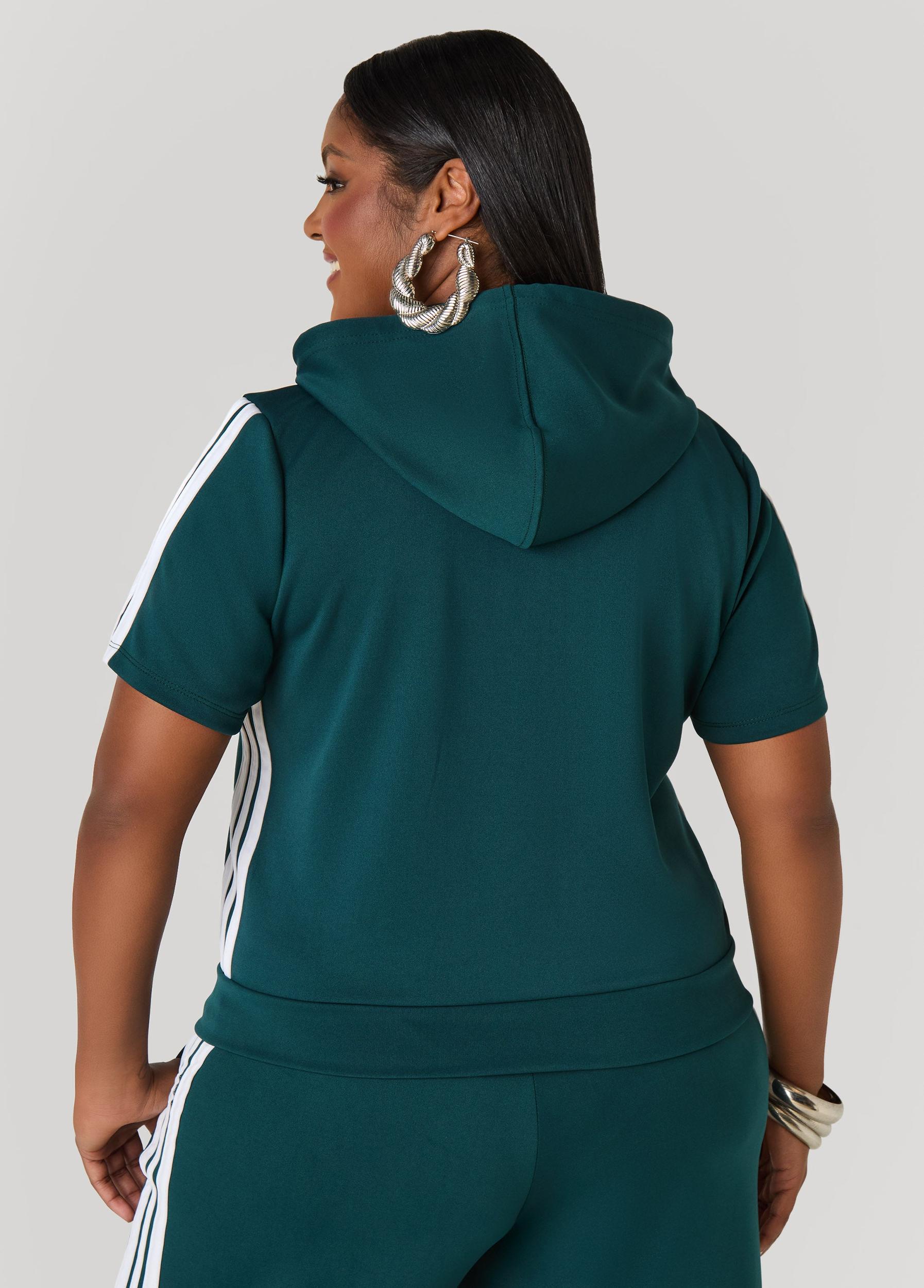 Hooded Stripe Trimmed Pullover Product Image