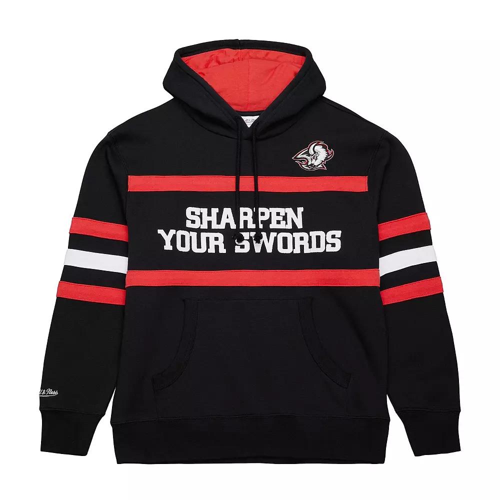 Men's Mitchell & Ness Black Buffalo Sabres Head Coach Slogan Pullover Hoodie, Size: Large Product Image