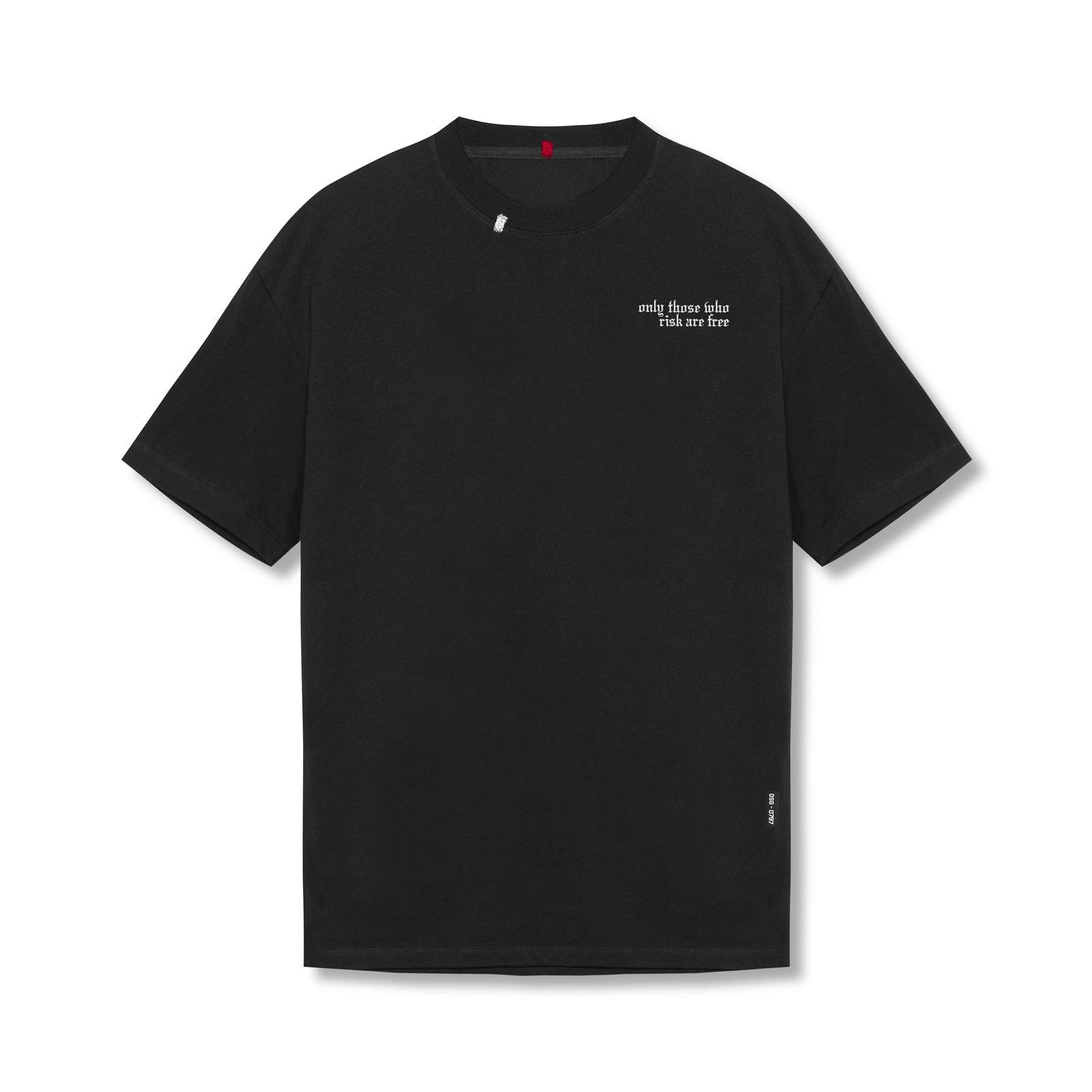 0797. Tech Essential™ Relaxed Tee - Black/White "OTWR" Product Image