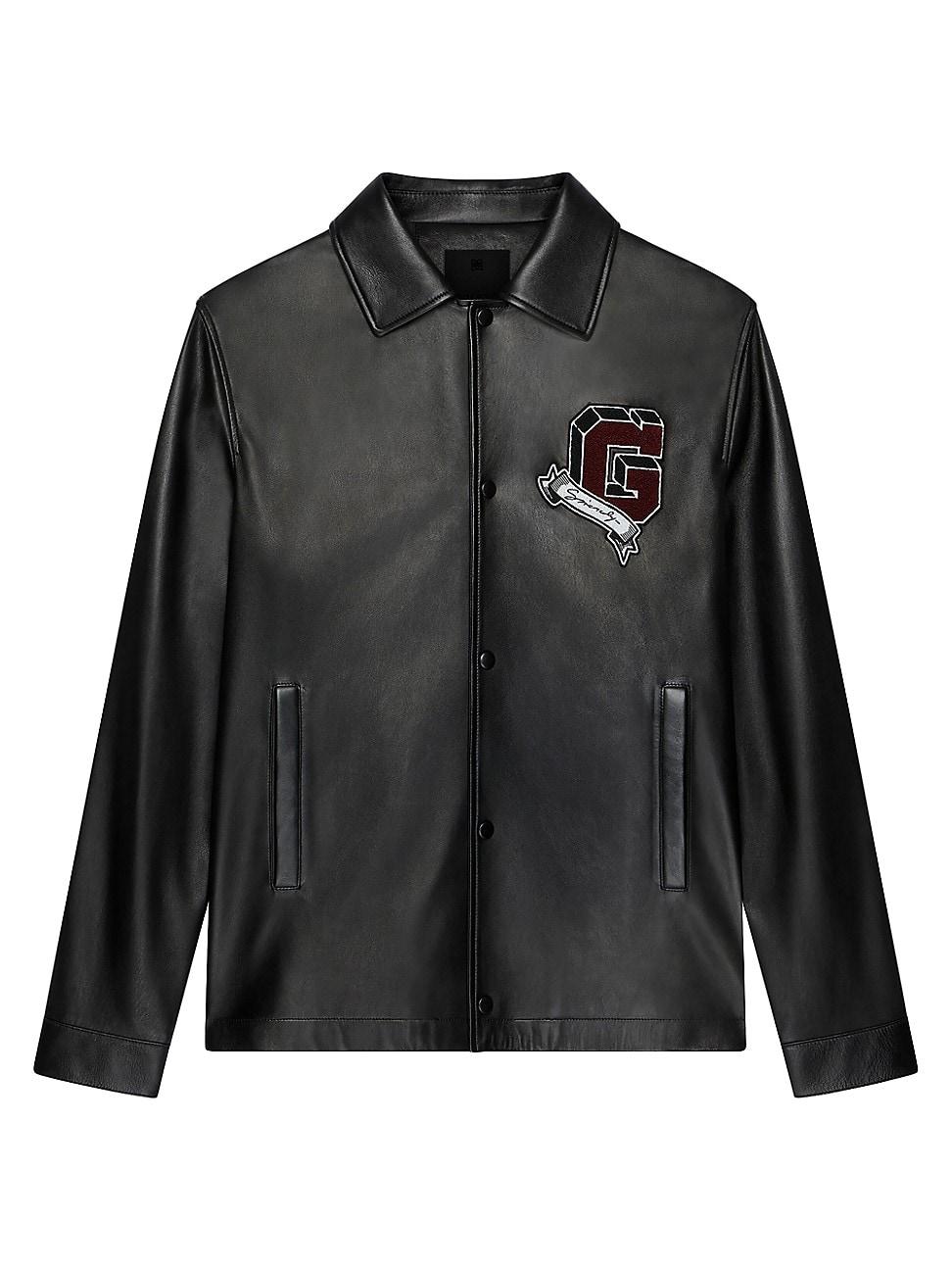 Mens College Jacket in Leather Product Image