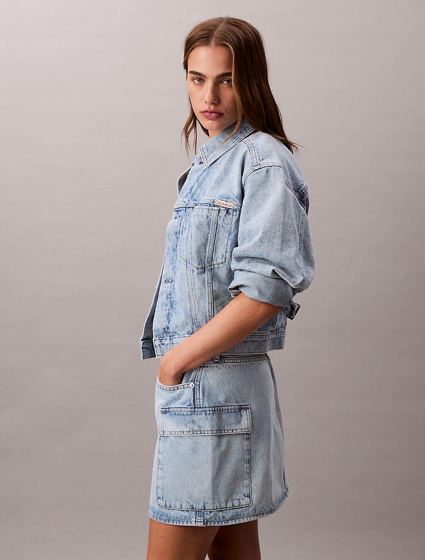 Denim Cargo Mini Skirt  Product Image