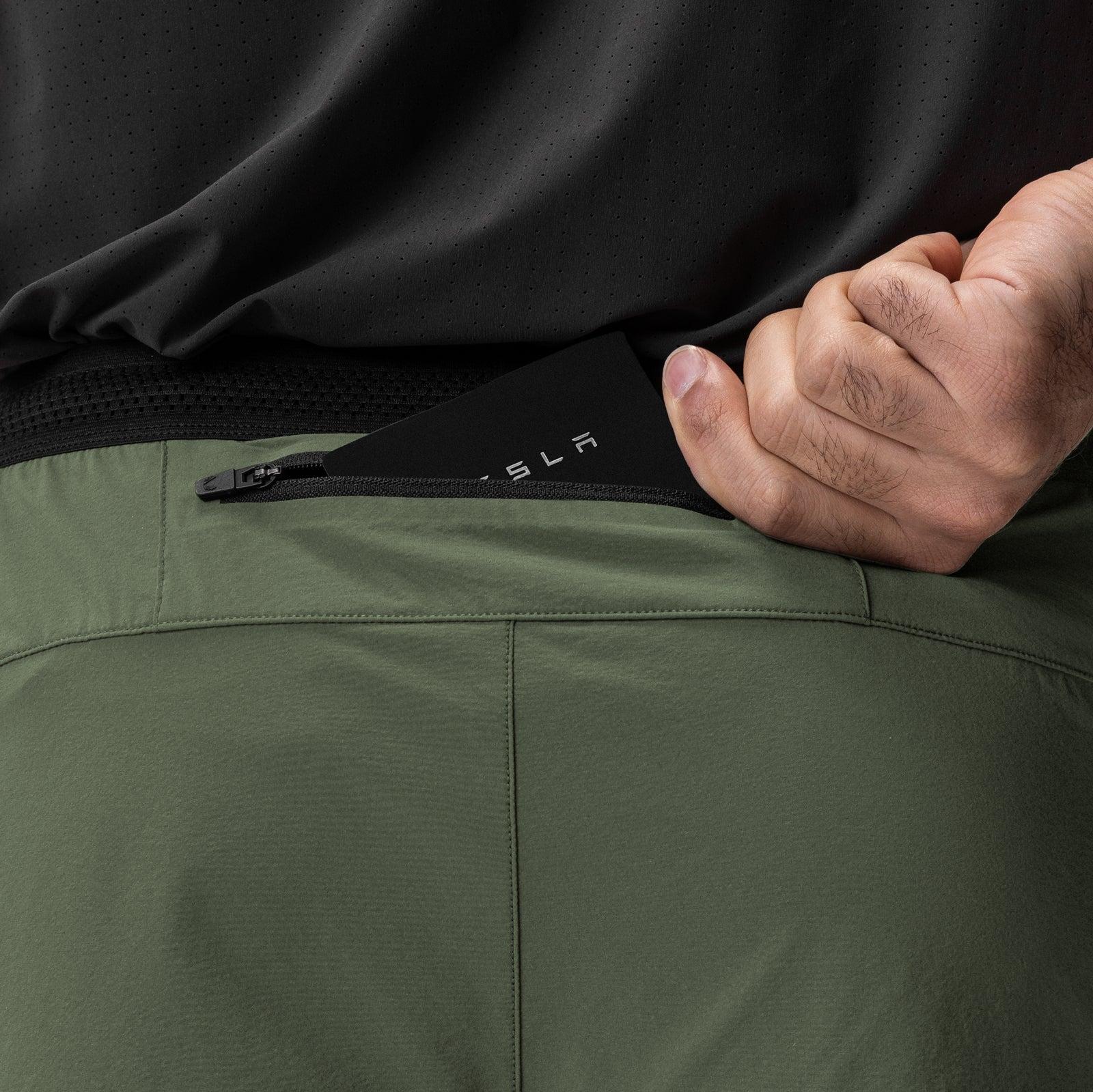 0953. Aerotex™ Hybrid Liner Short - Olive/Black Male Product Image