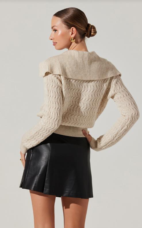 FINAL SALE ASTR the Label | Xanthe Sweater | Cream Product Image