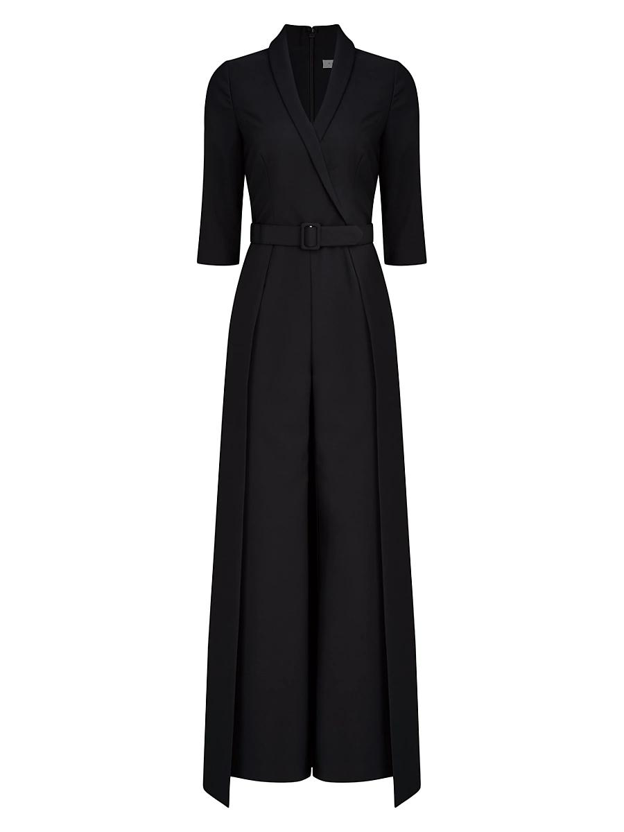 Womens Marta Stretch Crepe Belted Walk-Through Jumpsuit Product Image