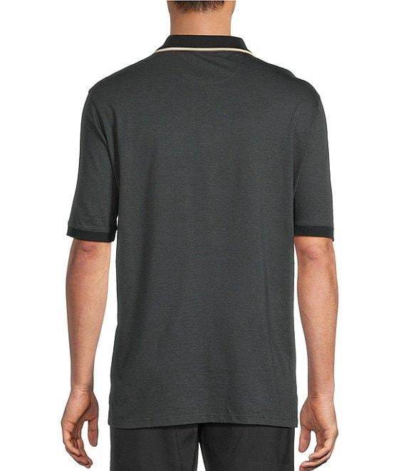 Roundtree & Yorke Short Sleeve Rib Tipped Polo Shirt Product Image