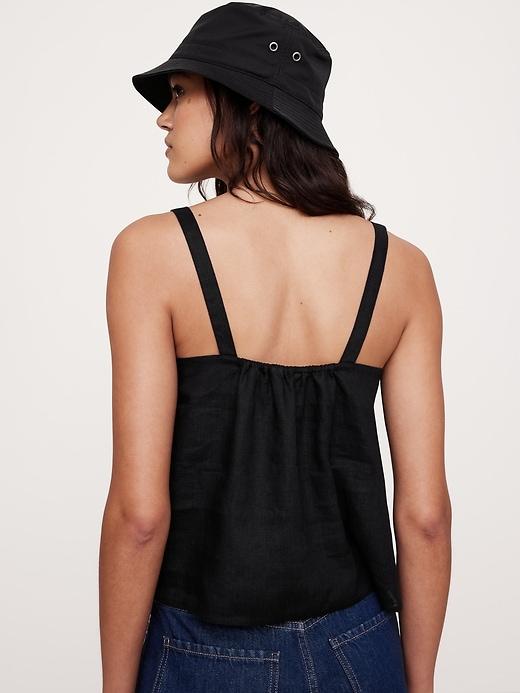 Linen Tie-Front Tank Product Image