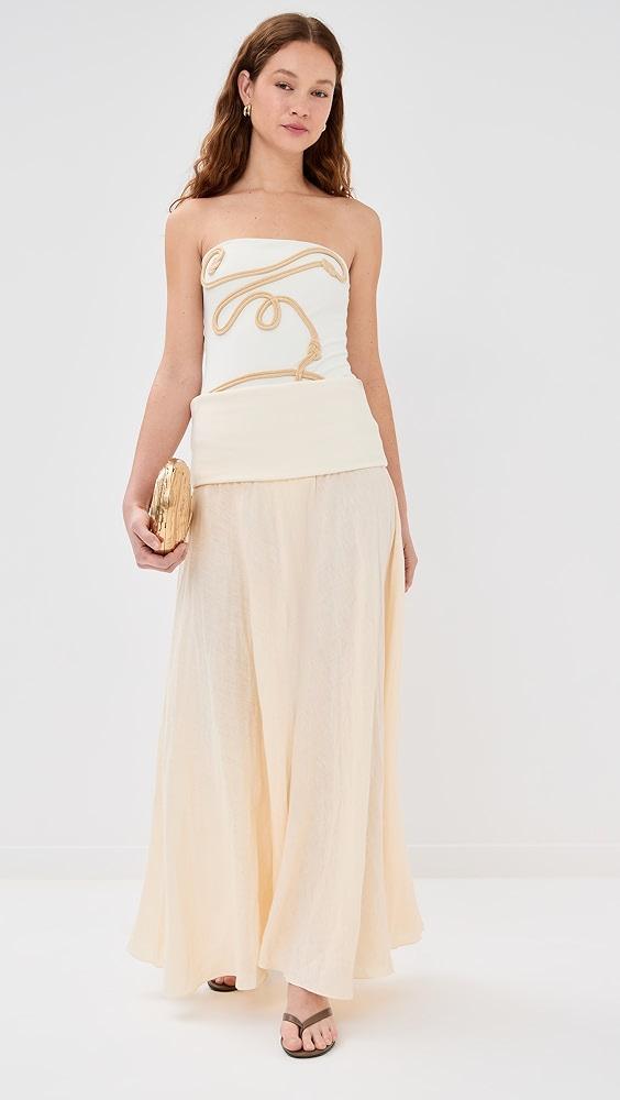 Johanna Ortiz Ecru Light And Sound Ankle Skirt | Shopbop Product Image