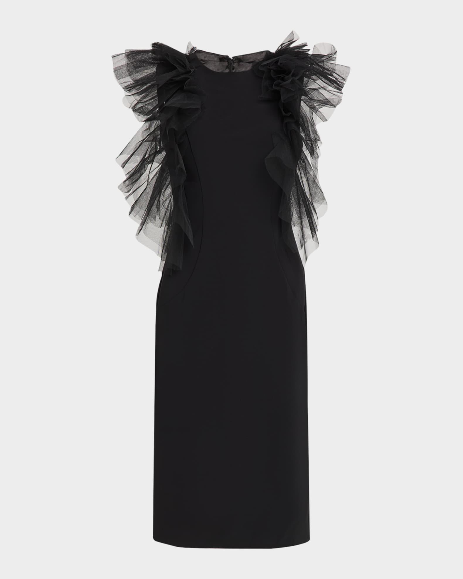 Ruffled Knee-Length Sheath Dress Product Image