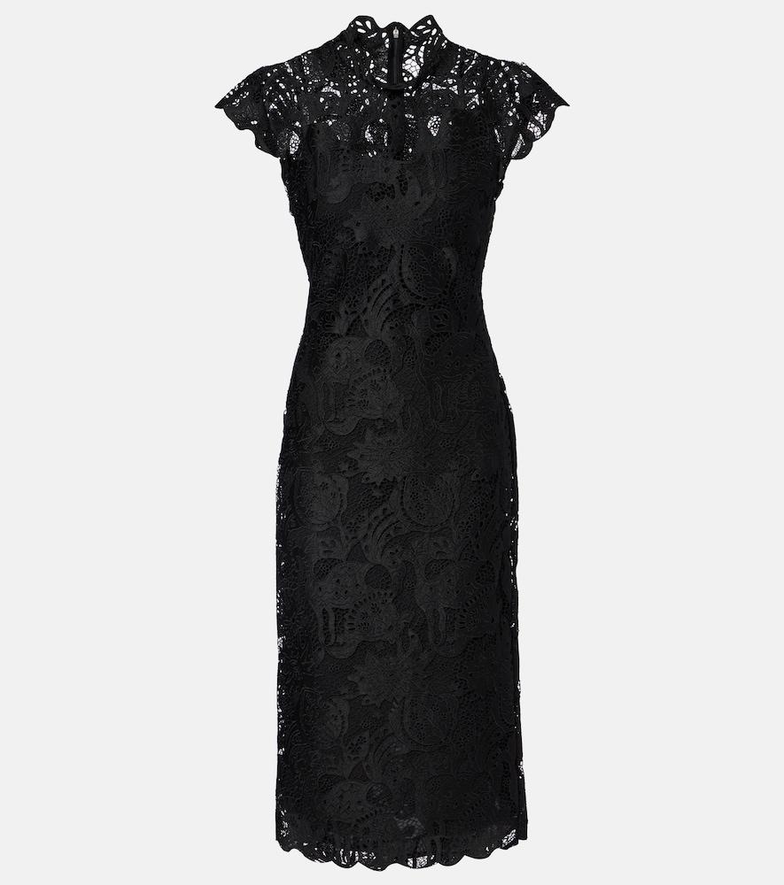 STAUD Rosaline Guipure Lace Cocktail Dress In Black Product Image