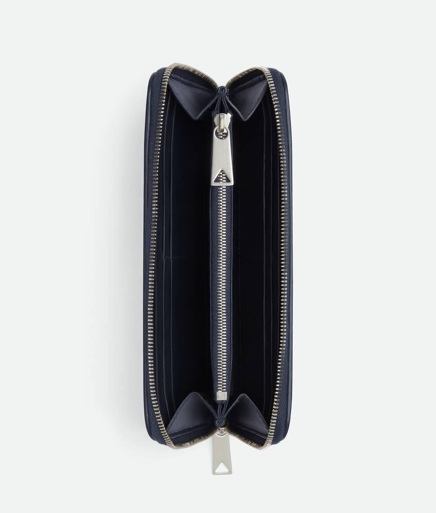 Men's Intrecciato Zip Around Wallet in Fondant Product Image