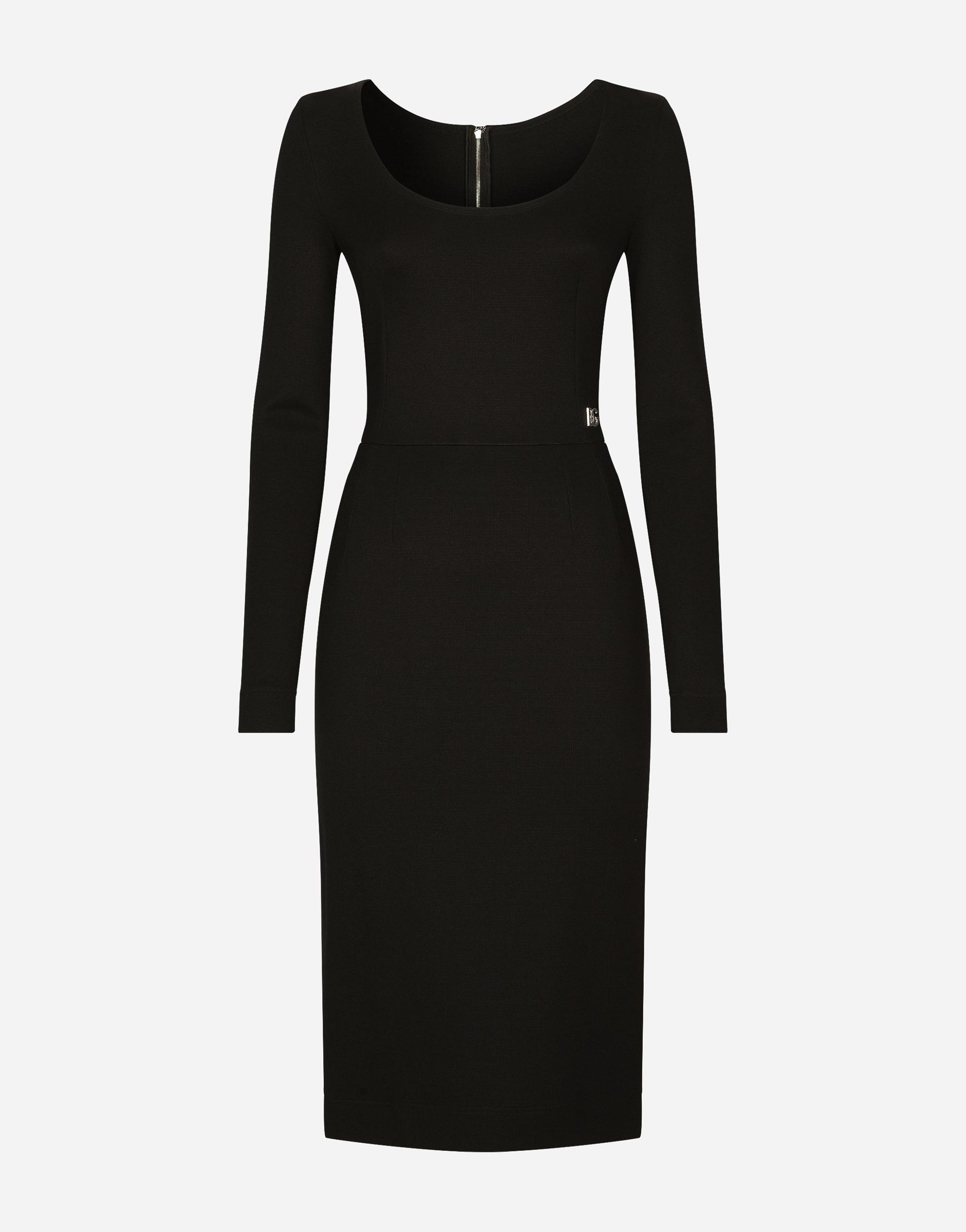 DOLCE & GABBANA Black Milano Midi Dress Product Image