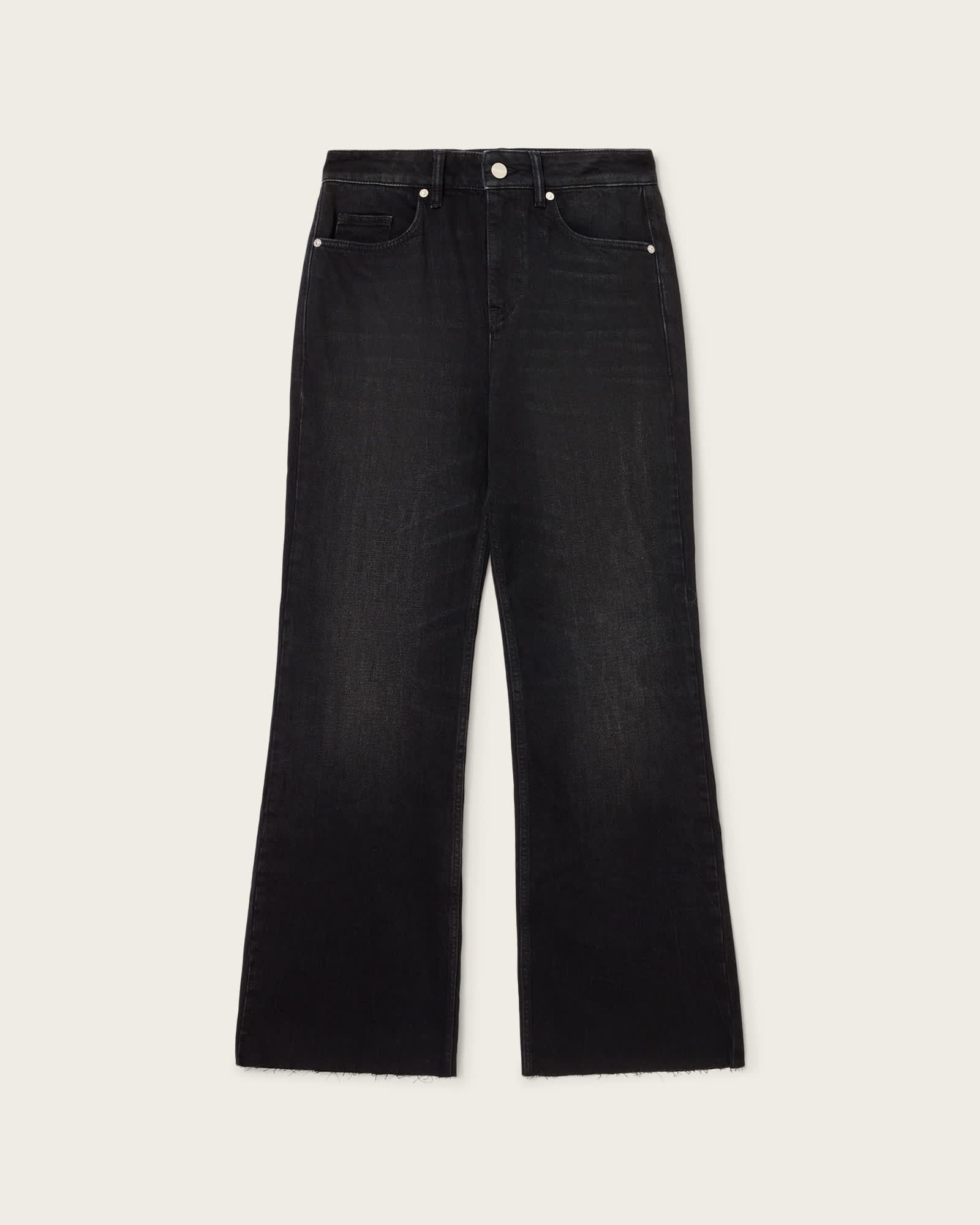 Ember Flared Denim Jeans Washed Black | ALLSAINTS US Product Image