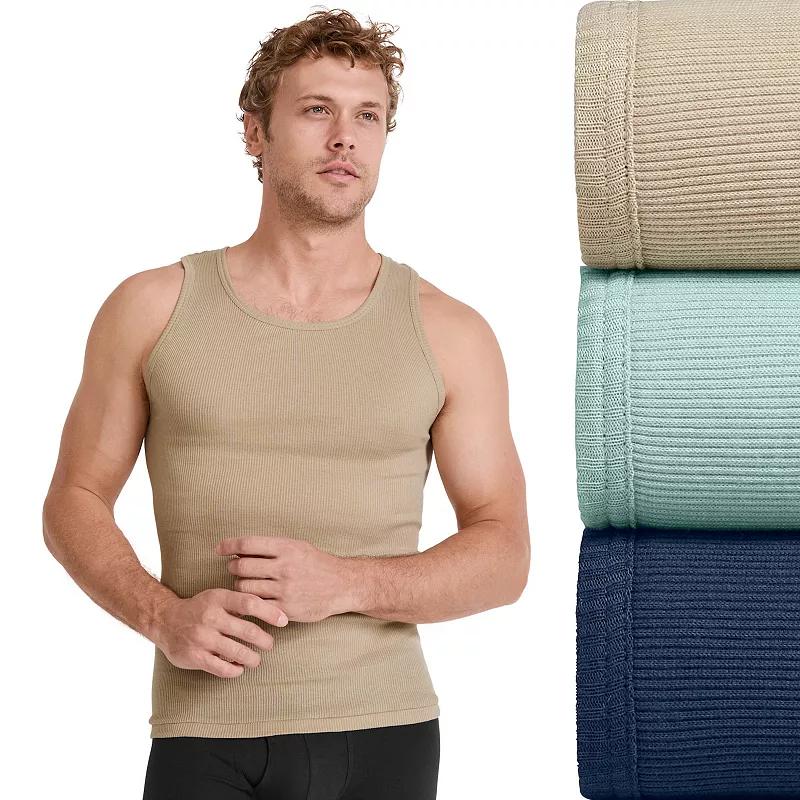 Big & Tall Jockey® Cotton 3-pk. A-Shirt Tank Tops, Men's,  Product Image