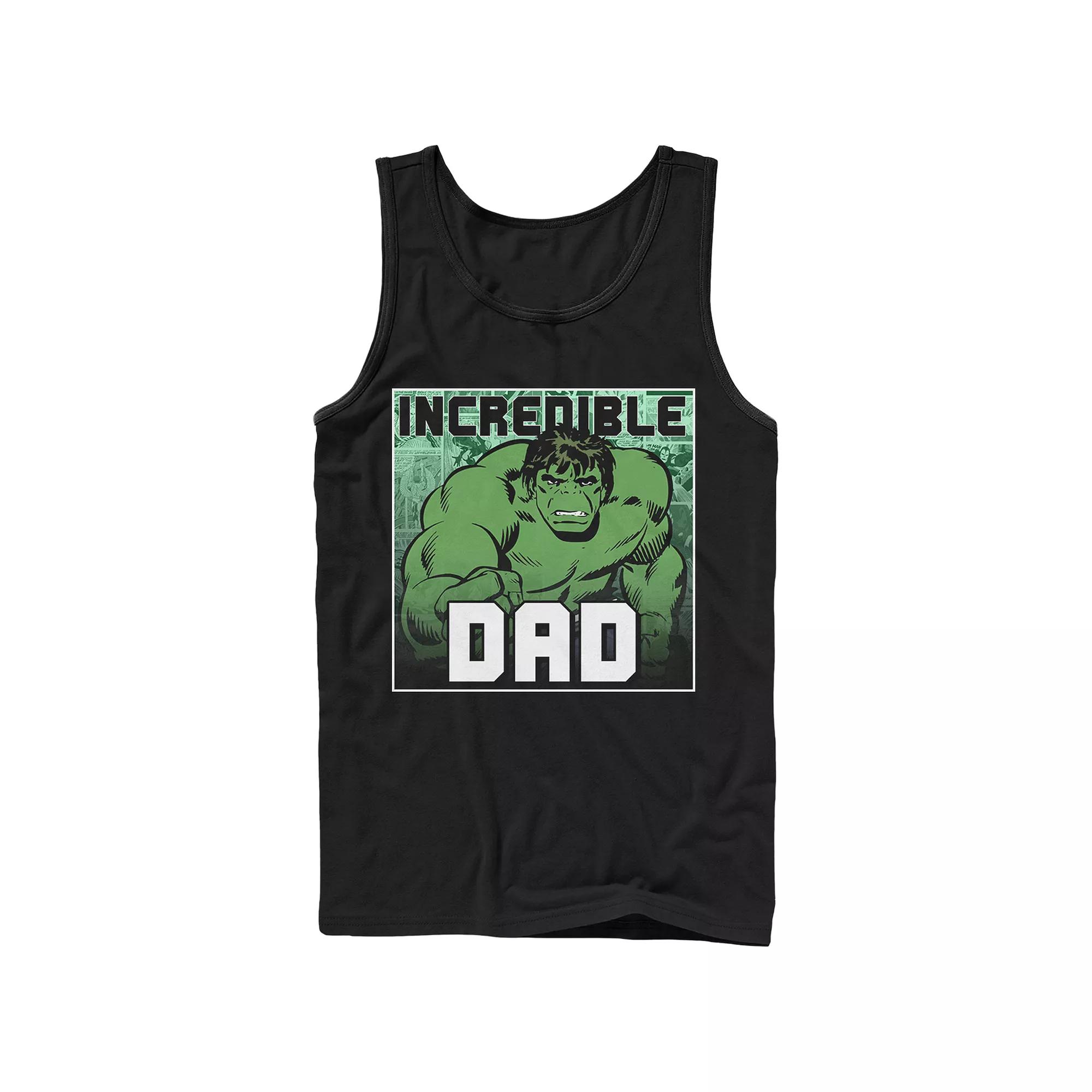 Men's Marvel Hulk Incredible Dad Graphic Tank Top,  Product Image